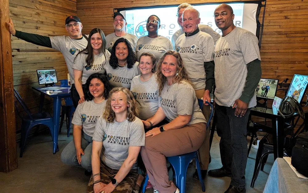 Kathryn Walker with a group representing Rochester Ecology Partners