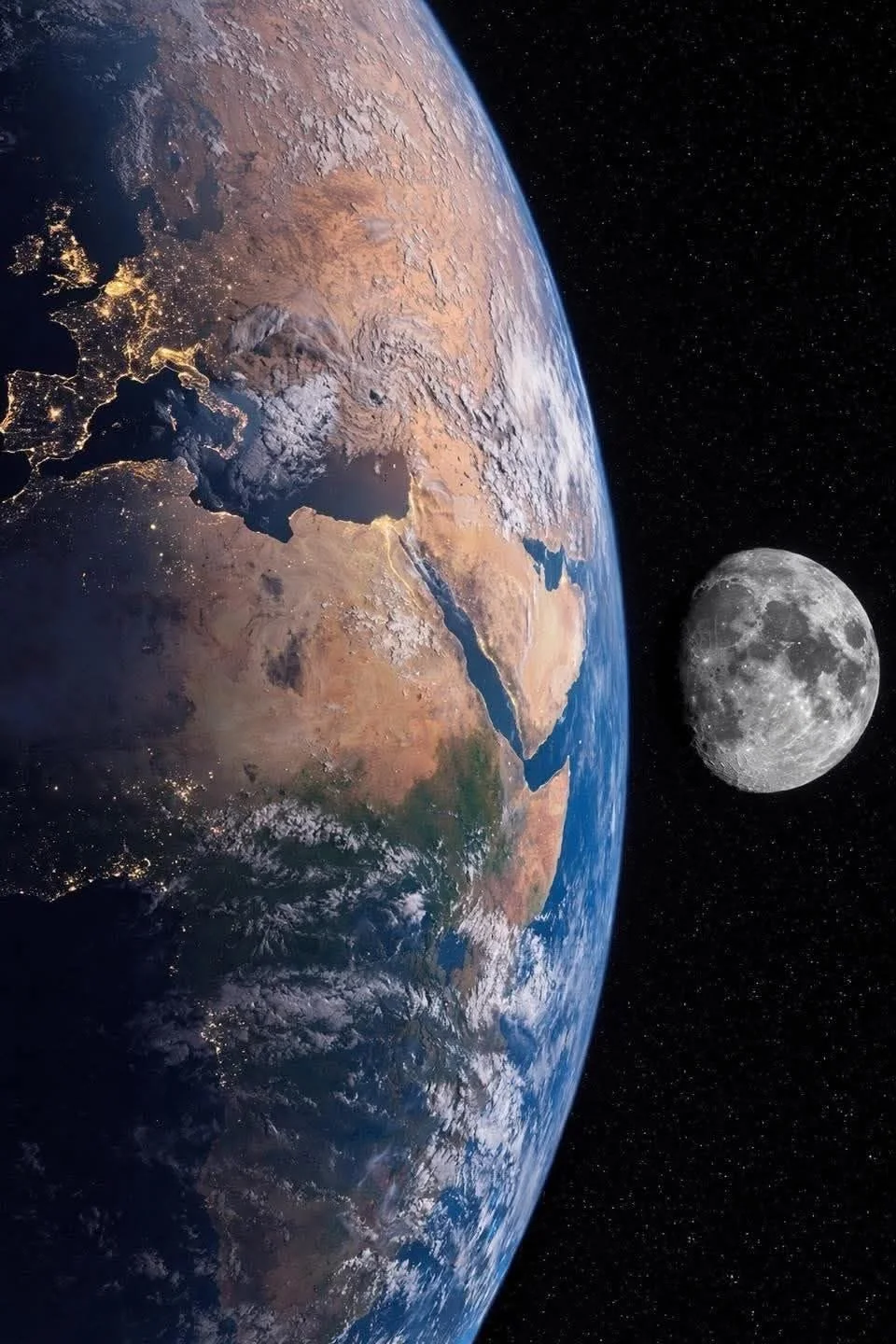 Image of Earth and Moon Photo by NASA Artemis II crew