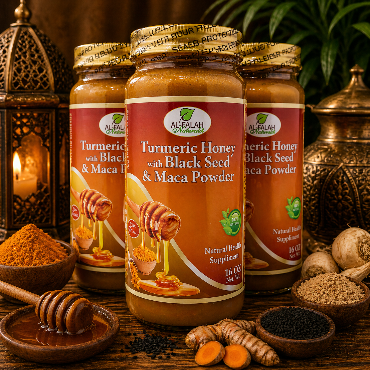 Turmeric Honey with Black Seed & Maca Powder