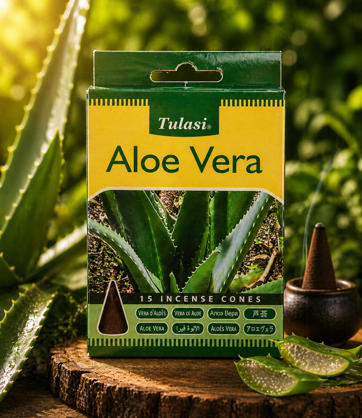 Tulasi | Aloe Vera | 15 Incense Cones