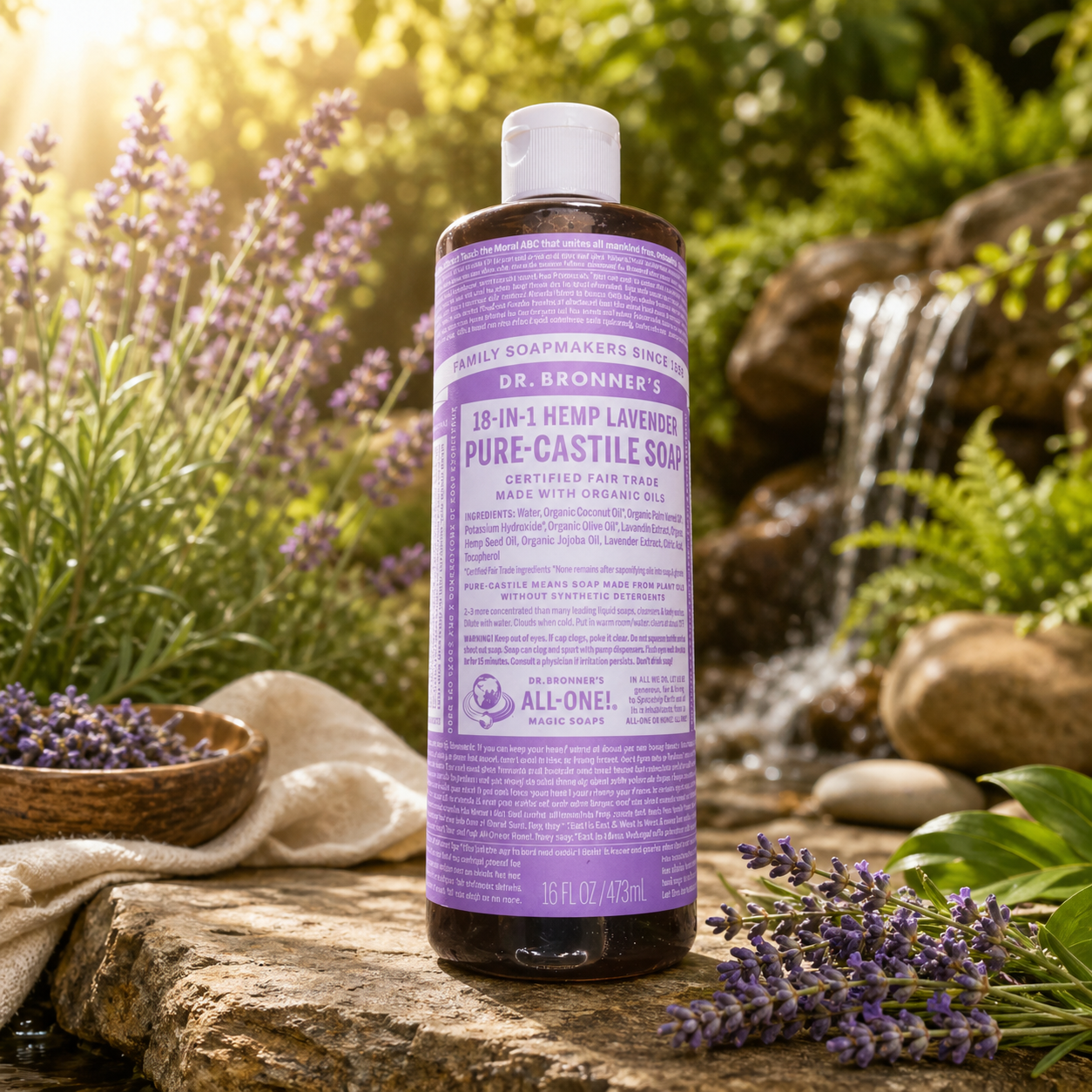 18-IN-1 Hemp Lavender Pure-Castile Soap