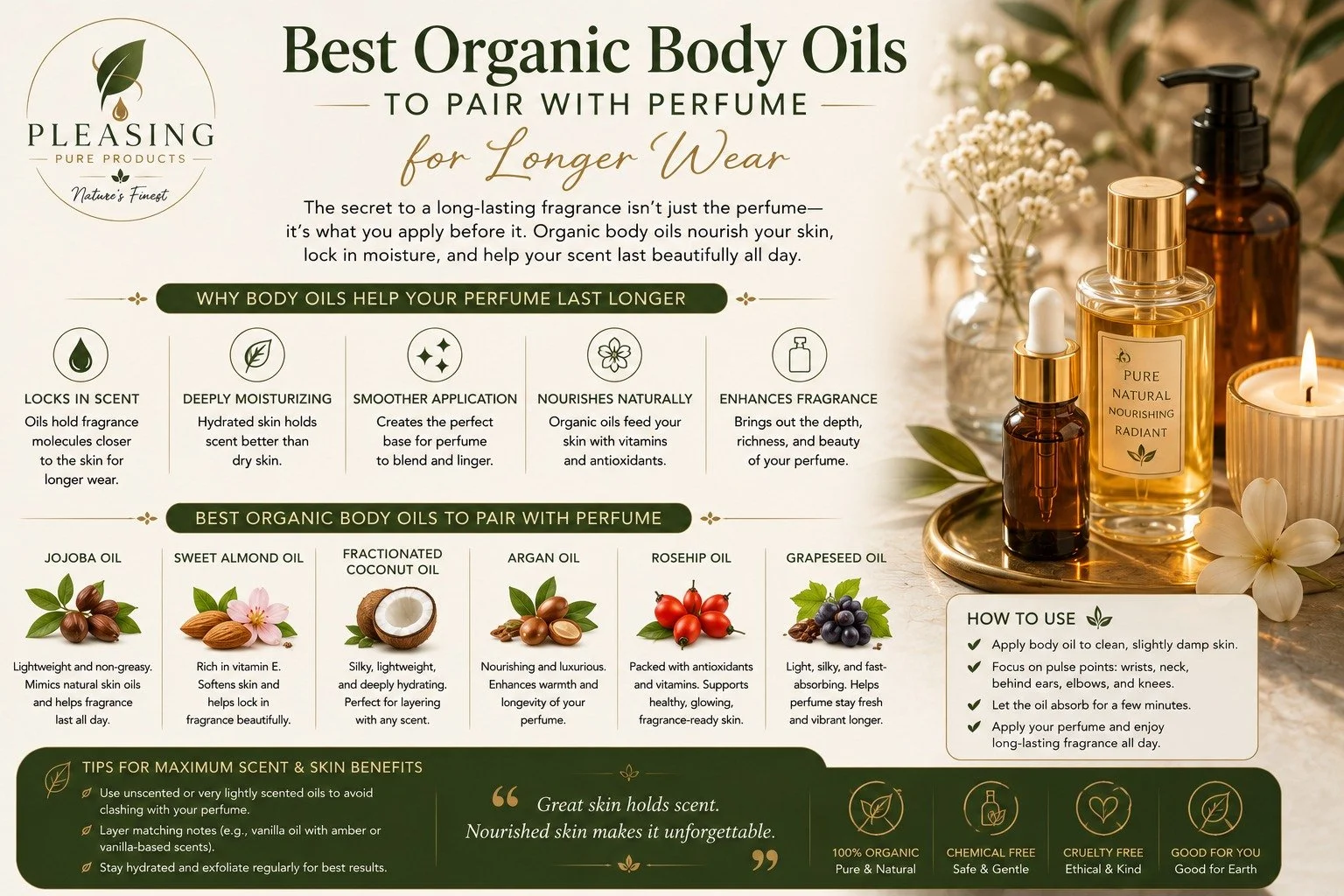 Best Organic Body Oils to Pair with Perfume for Longer Wear