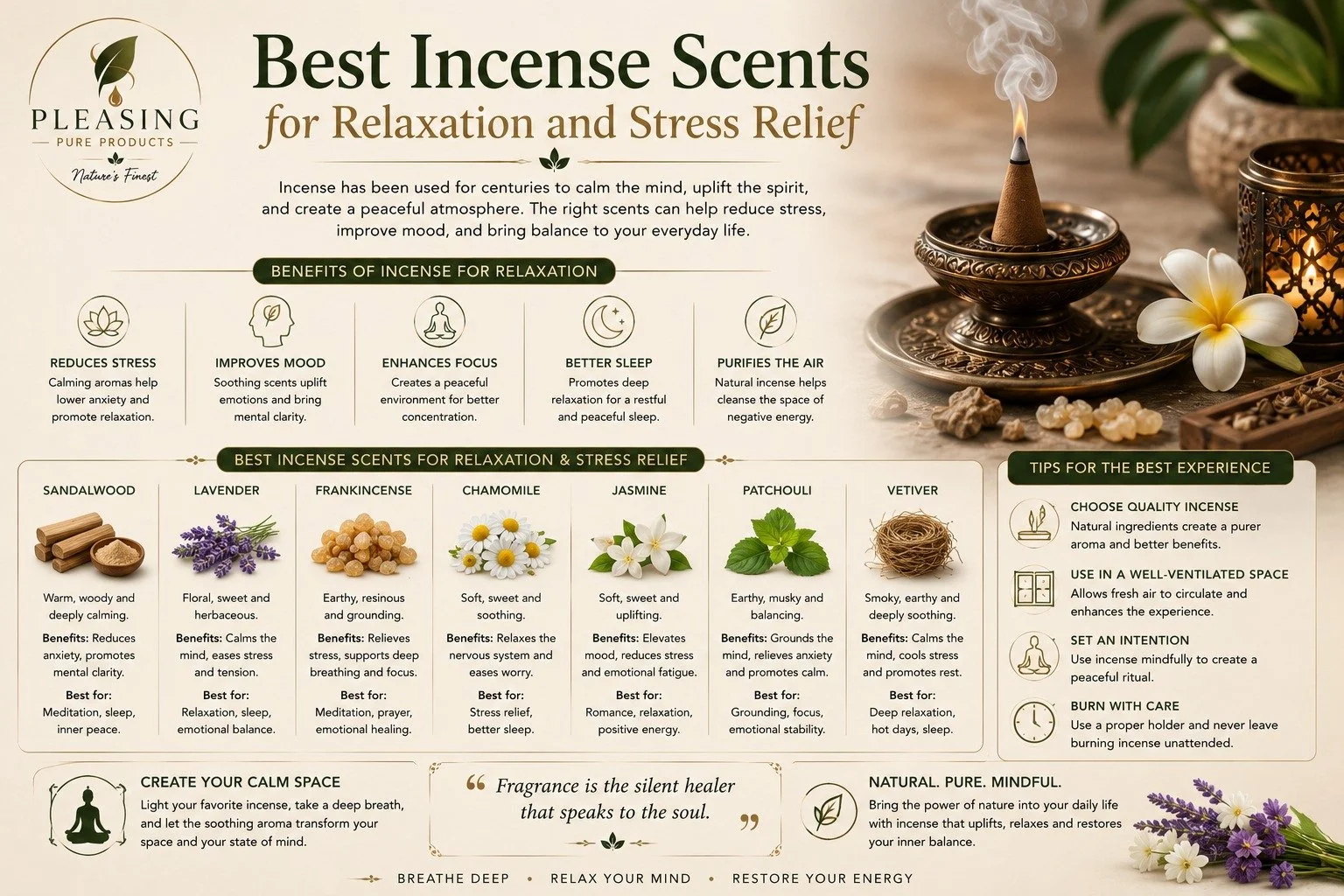 Best Incense Scents for Relaxation and Stress Relief