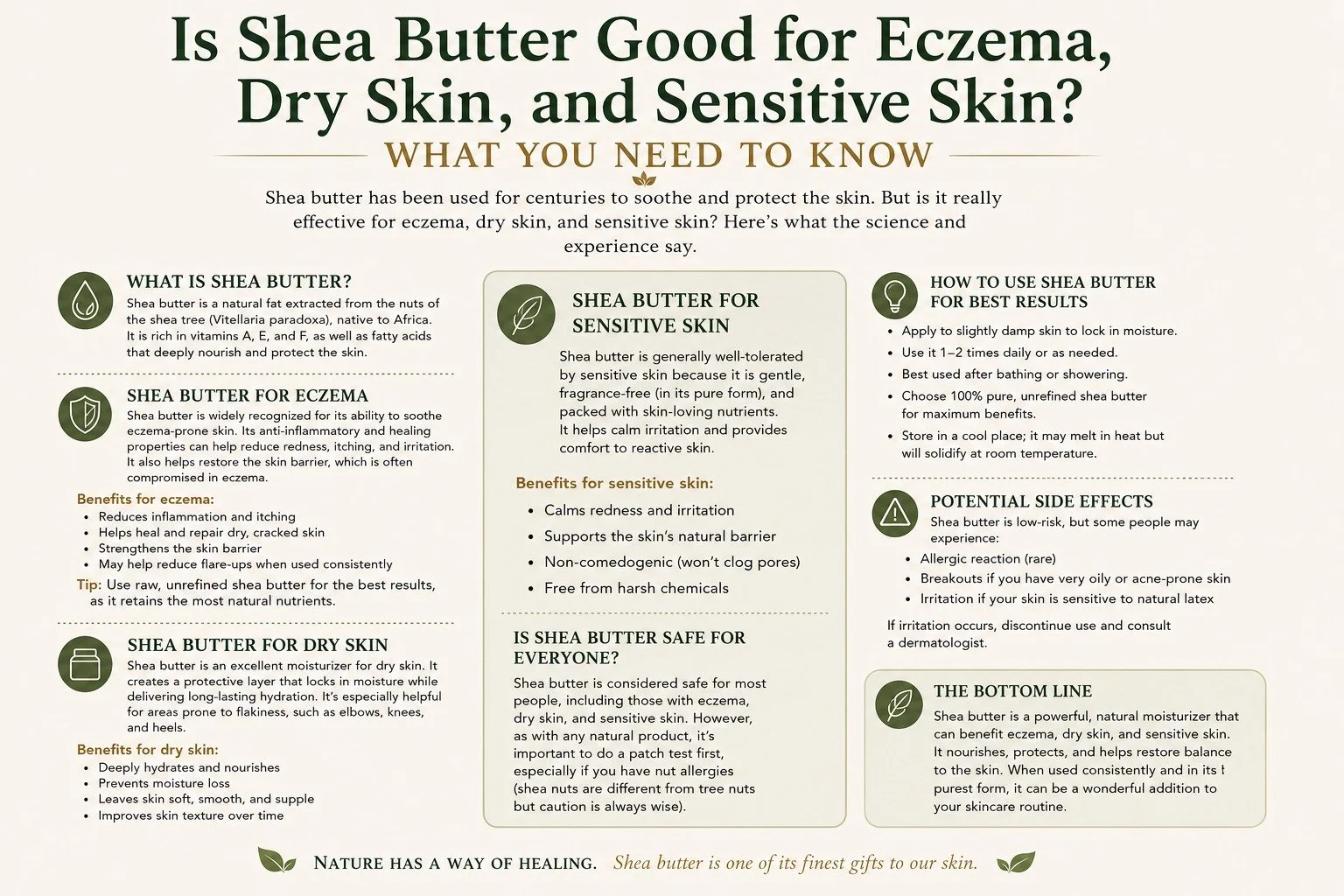 Is Shea Butter Good for Eczema, Dry Skin, and Sensitive Skin? What You Need to Know