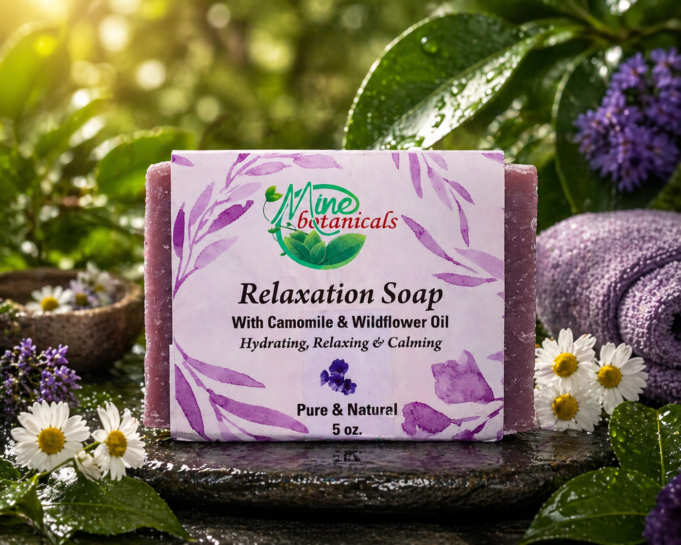 Relaxation Soap with Camomile & Wildflower Oil 5oz