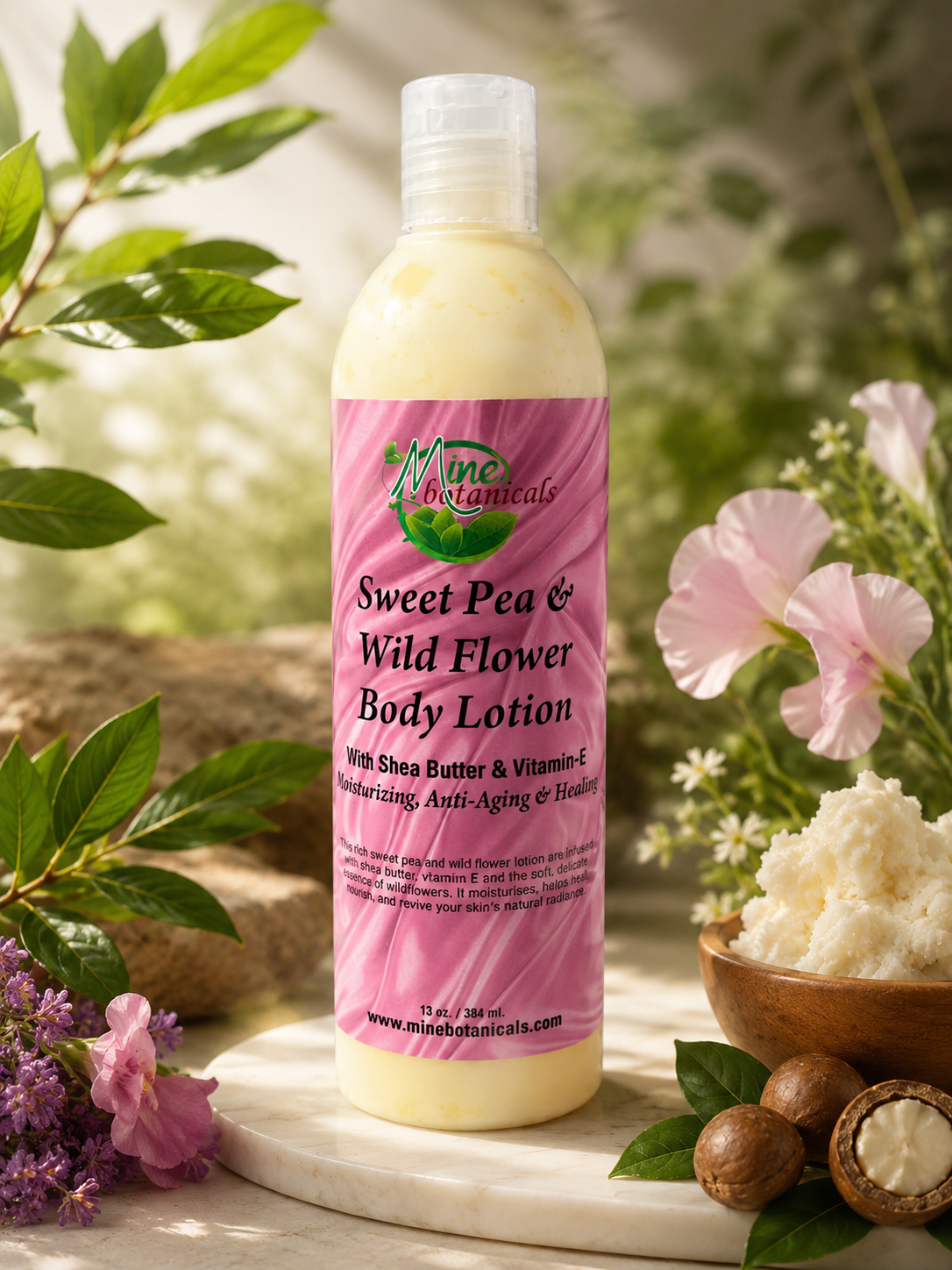 Mine Botanicals | Sweet Pea & Wild Flower Body Lotion | 384ml