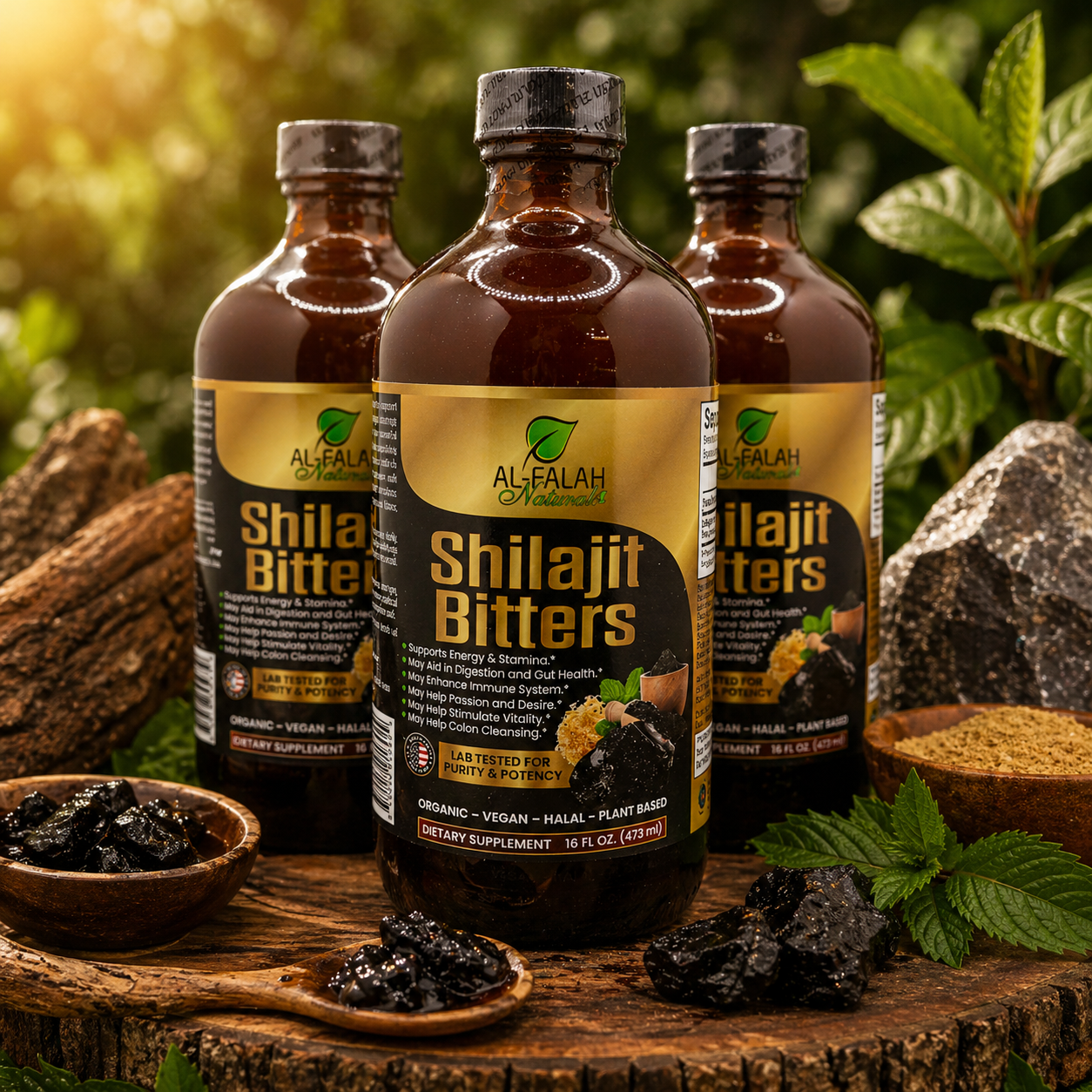 Al-Falah Naturals | Shilajit Bitters 473ml | Bitter Tonic