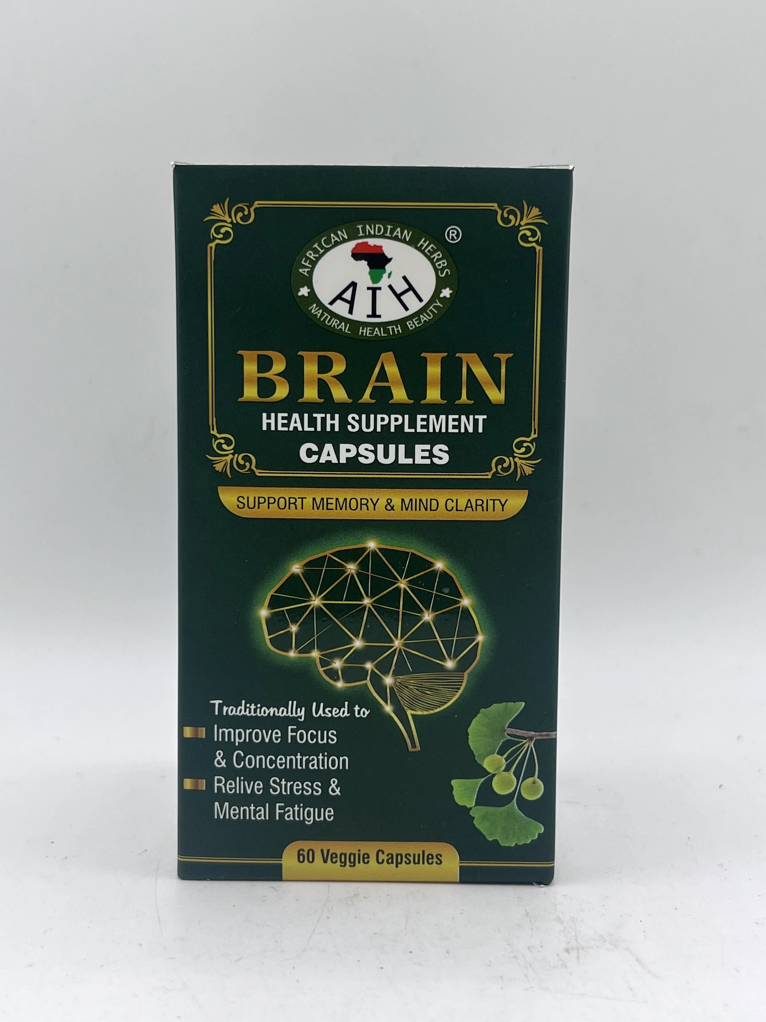 Brain Health Supplement Capsules – 60 Veggie Capsules