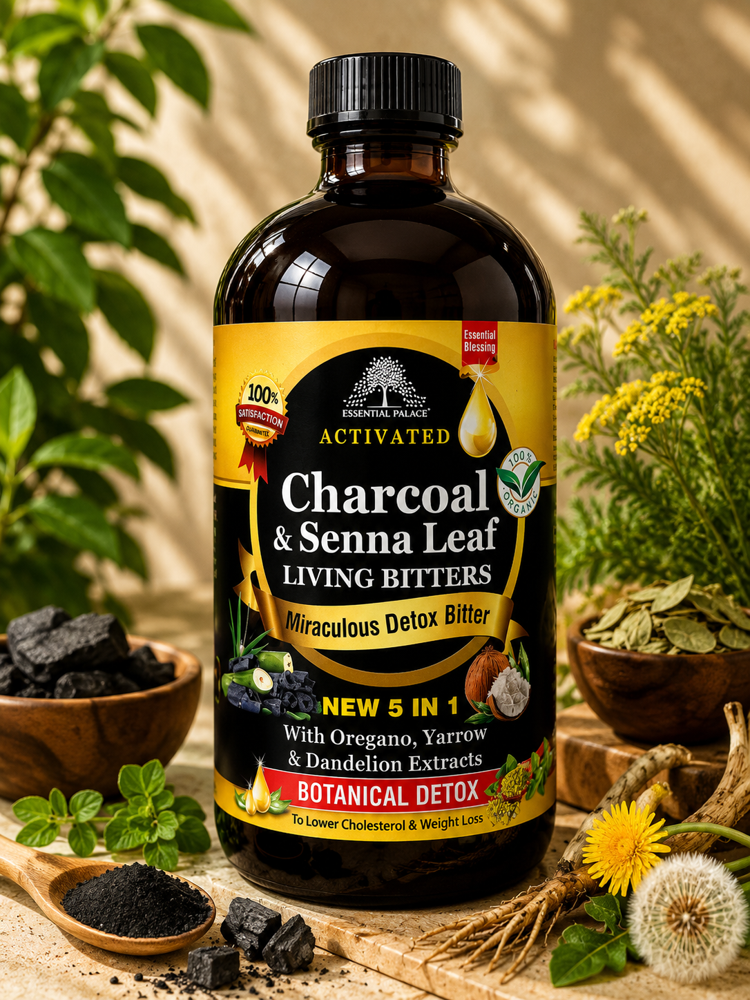 Activated Charcoal & Senna Leaf Living Bitters Detox