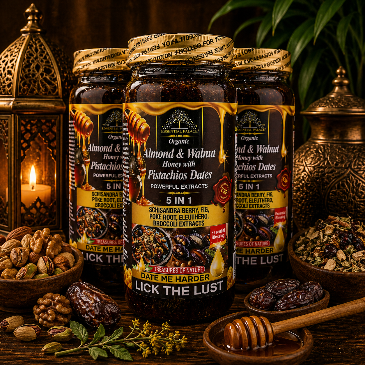 Almond & Walnut | Honey with Pistachios Dates