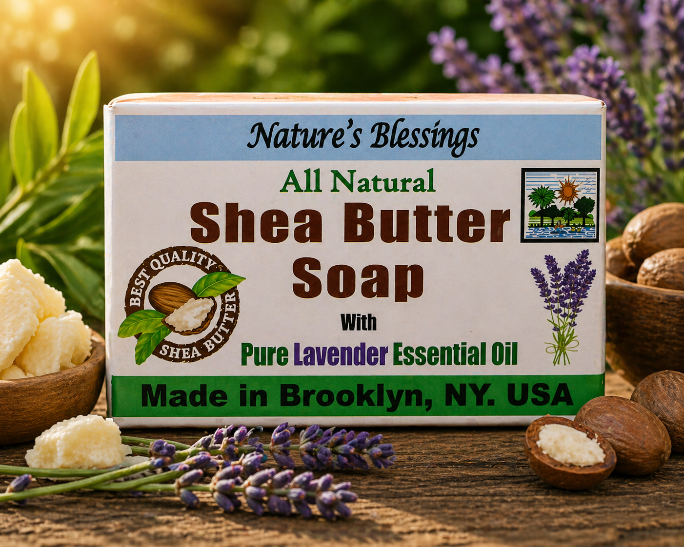 Nature's Blessings | Shea Butter Soap with Pure Lavender Essential Oil