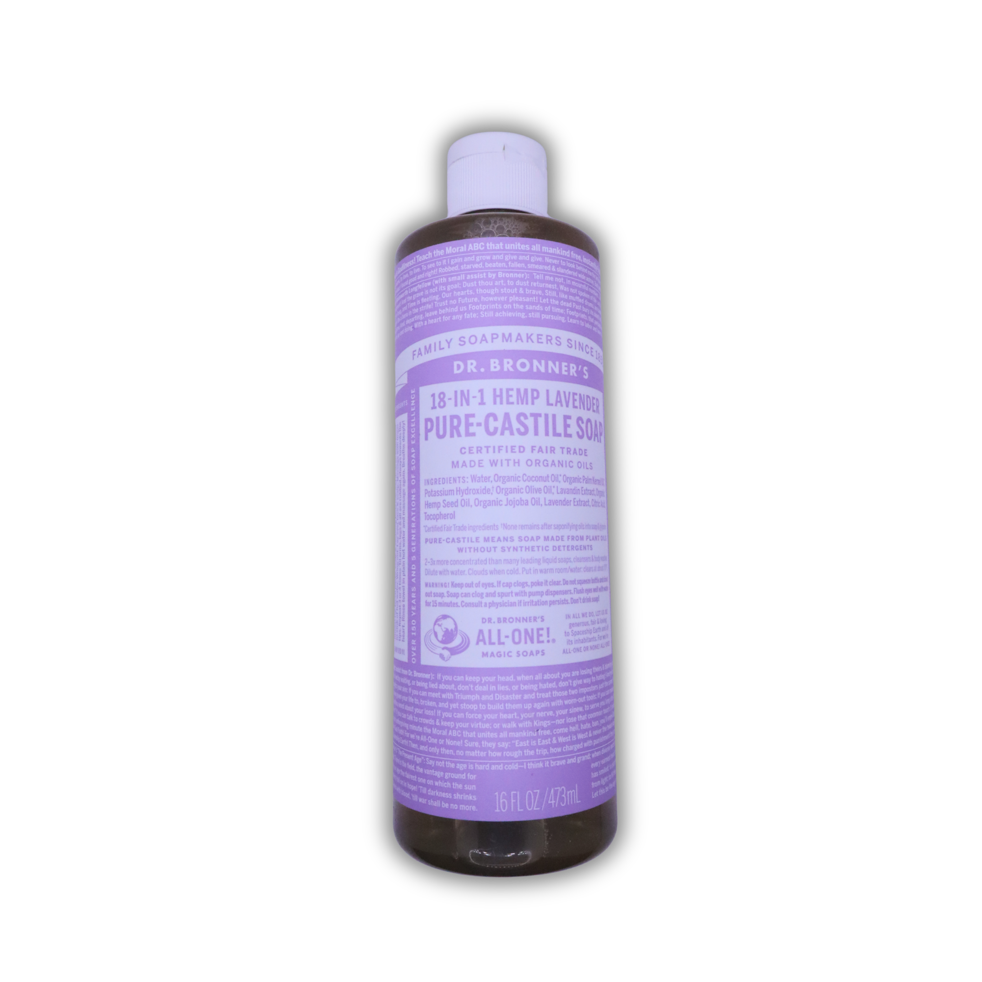 18-IN-1 Hemp Lavender Pure-Castile Soap