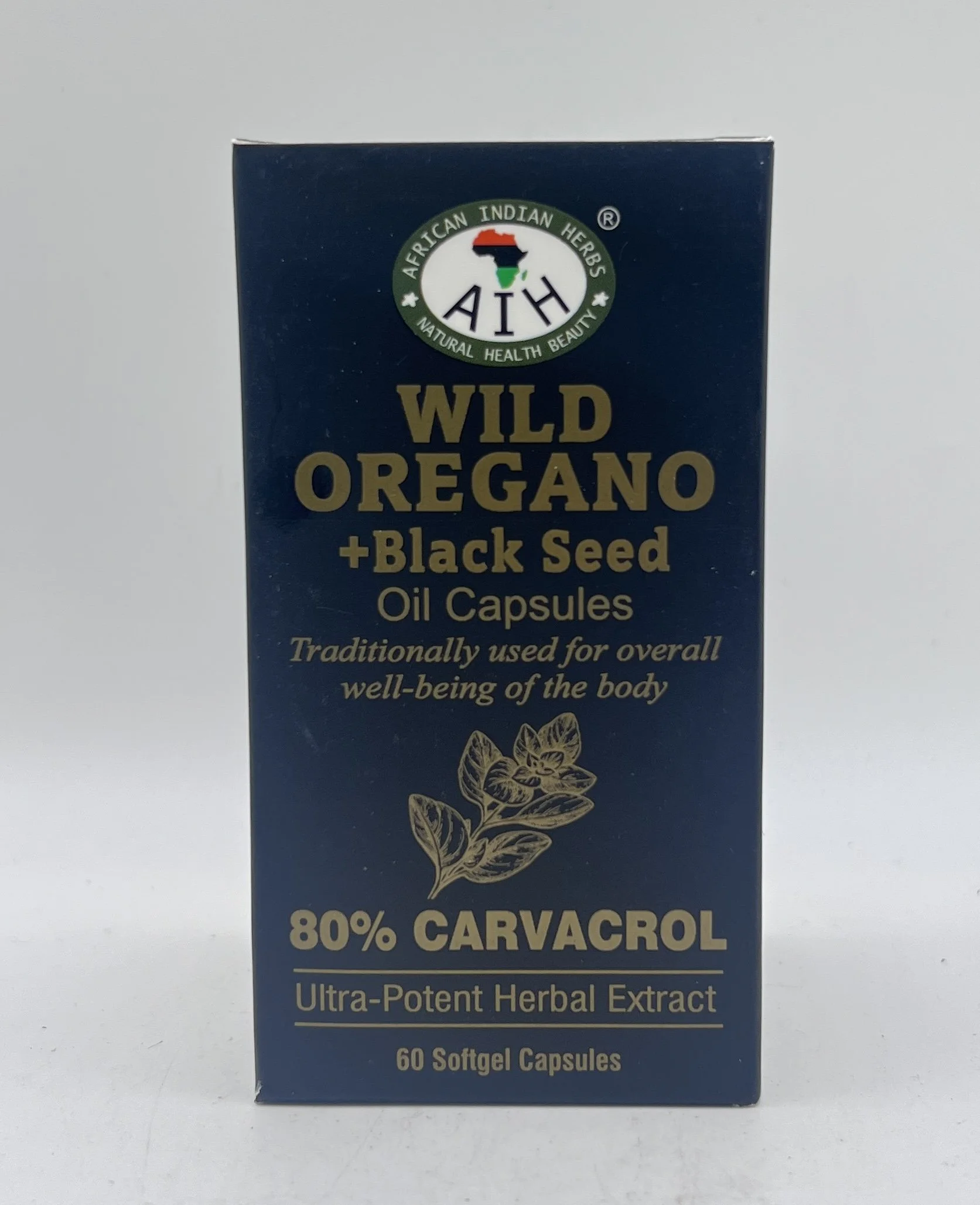 AIH Wild Oregano + Black Seed Oil Capsules – 80% Carvacrol