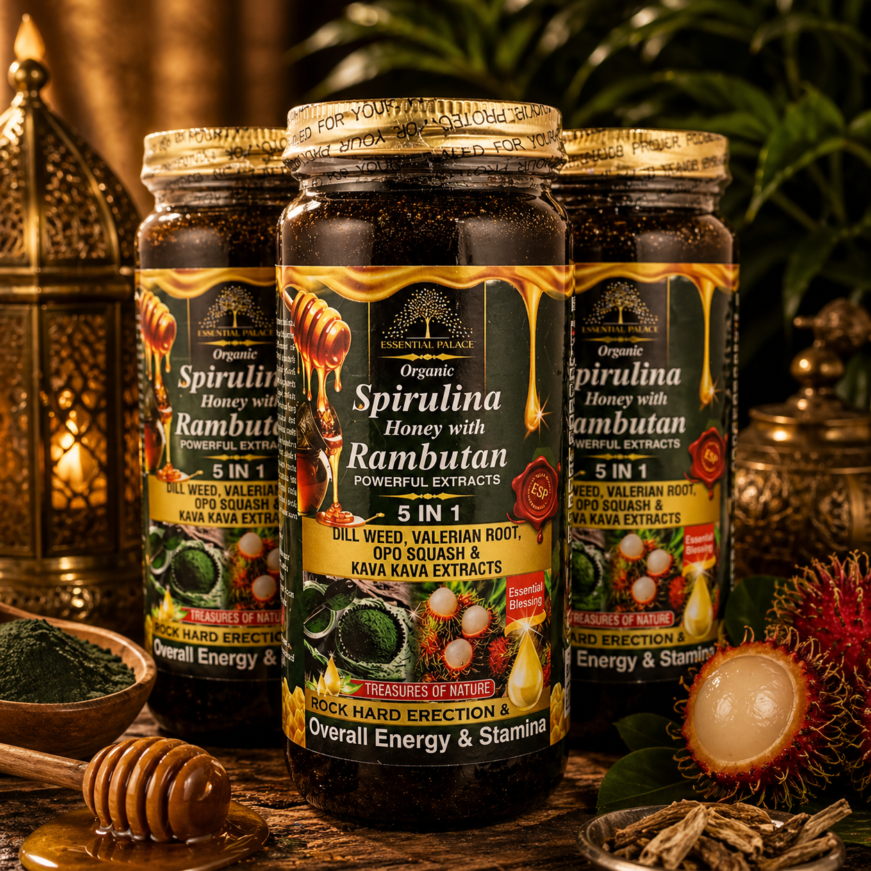 Spirulina Honey with Rambutan