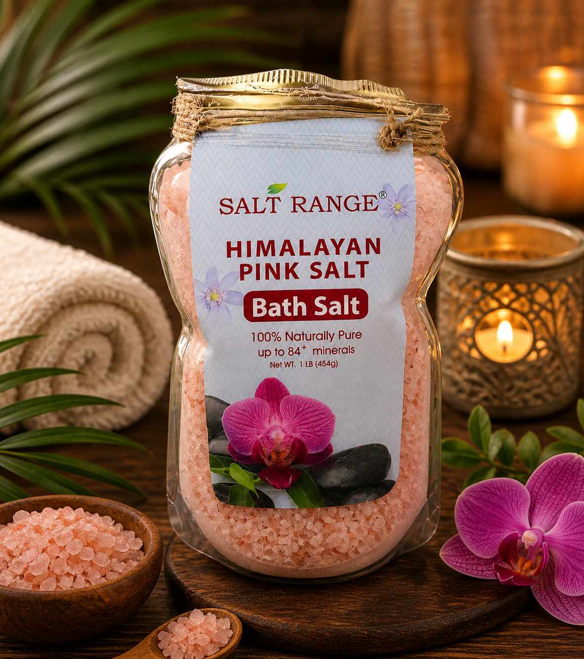 Salt Range | Himalayan Pink Salt | Bath Salt 454g