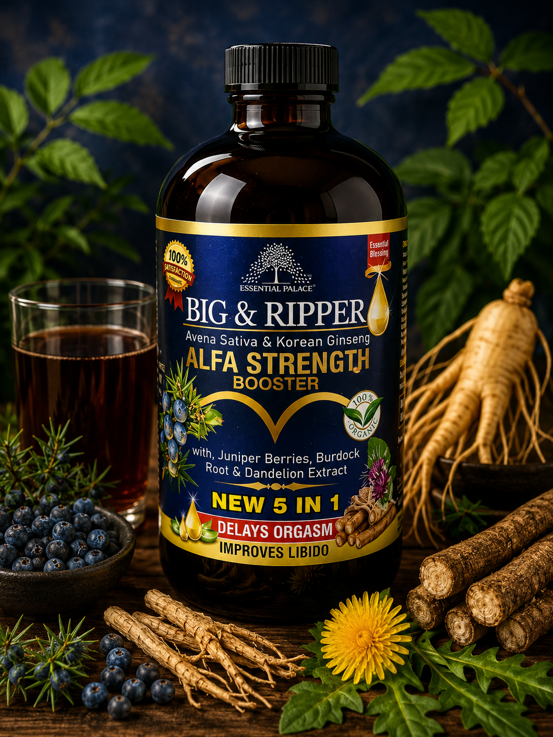 Essential Palace | Big & Ripper | Avena Sativa & Korean Ginseng | Alfa Strength Booster