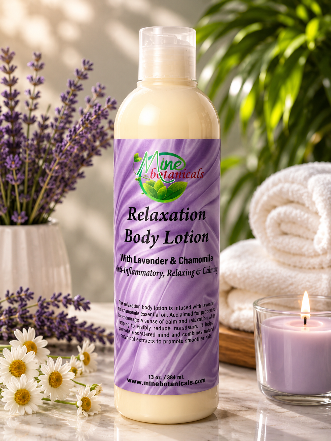 Mine Botanicals | Relaxation Body Lotion with Lavender & Chamomile | 384ml