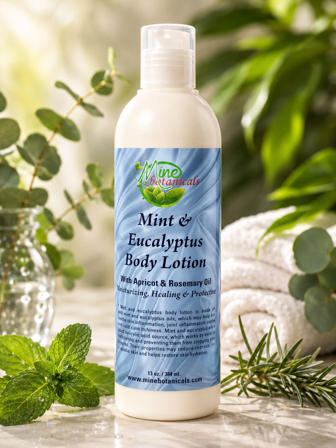 Mine Botanicals | Mint & Eucalyptus Body Lotion | 384ml