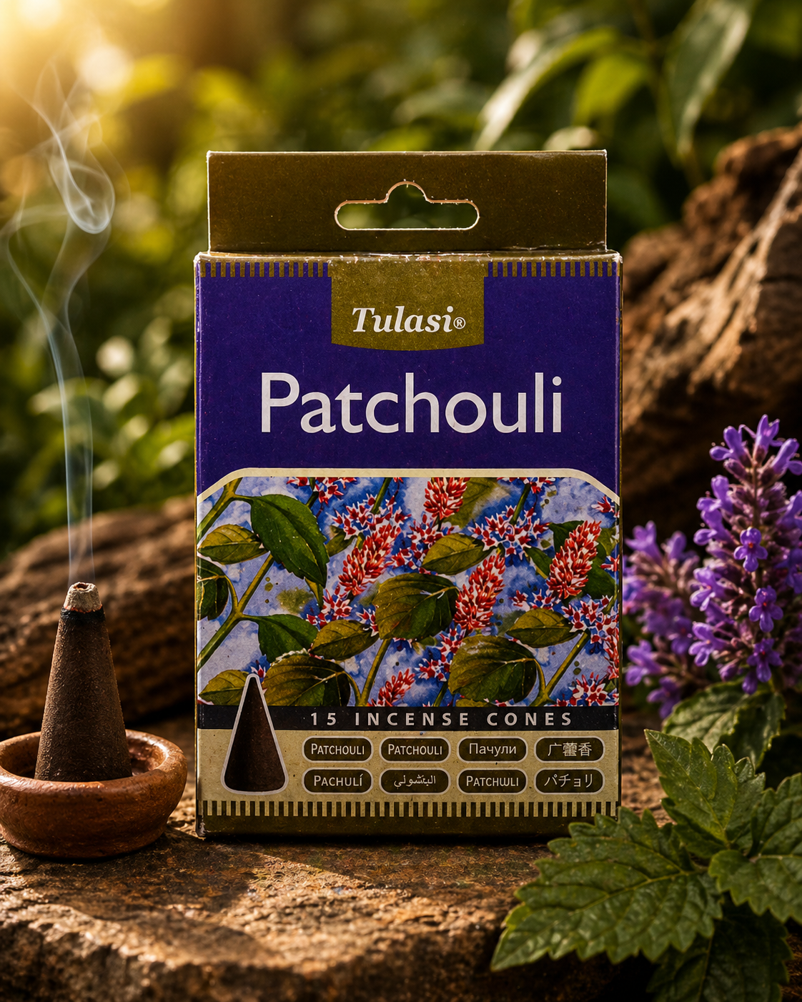 Tulasi | Patchouli | 15 Incense Cones