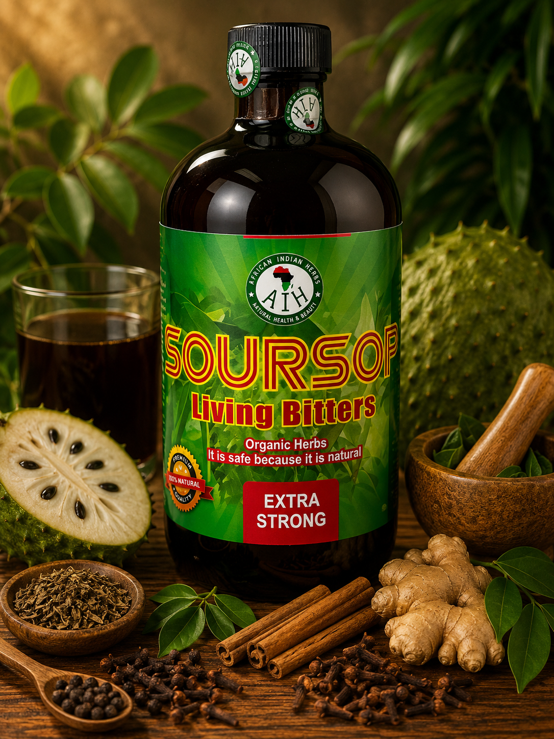 AIH | Soursop Living Bitters | Organic Herbs