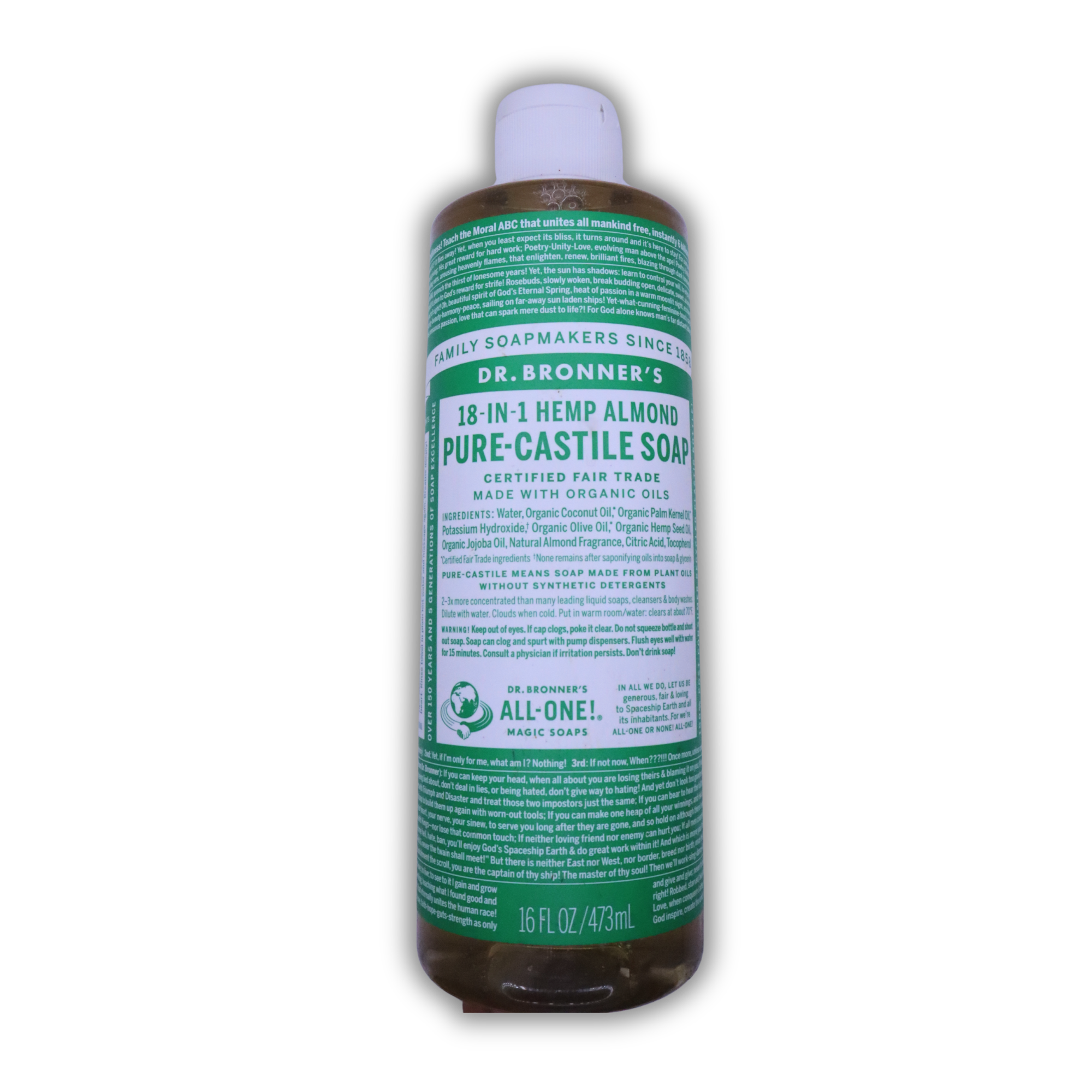 18-IN-1 Hemp Almond Pure-Castile Soap