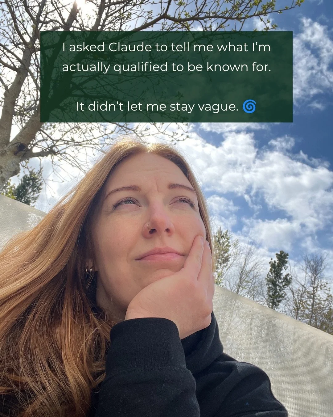 I synthesised this one from @iamsarahgregg. The AI prompt where it won&rsquo;t let you stay vague about what you&rsquo;re actually known for.

I run a coaching business built on helping women get clear on who they are. Felt only fair to turn that sam