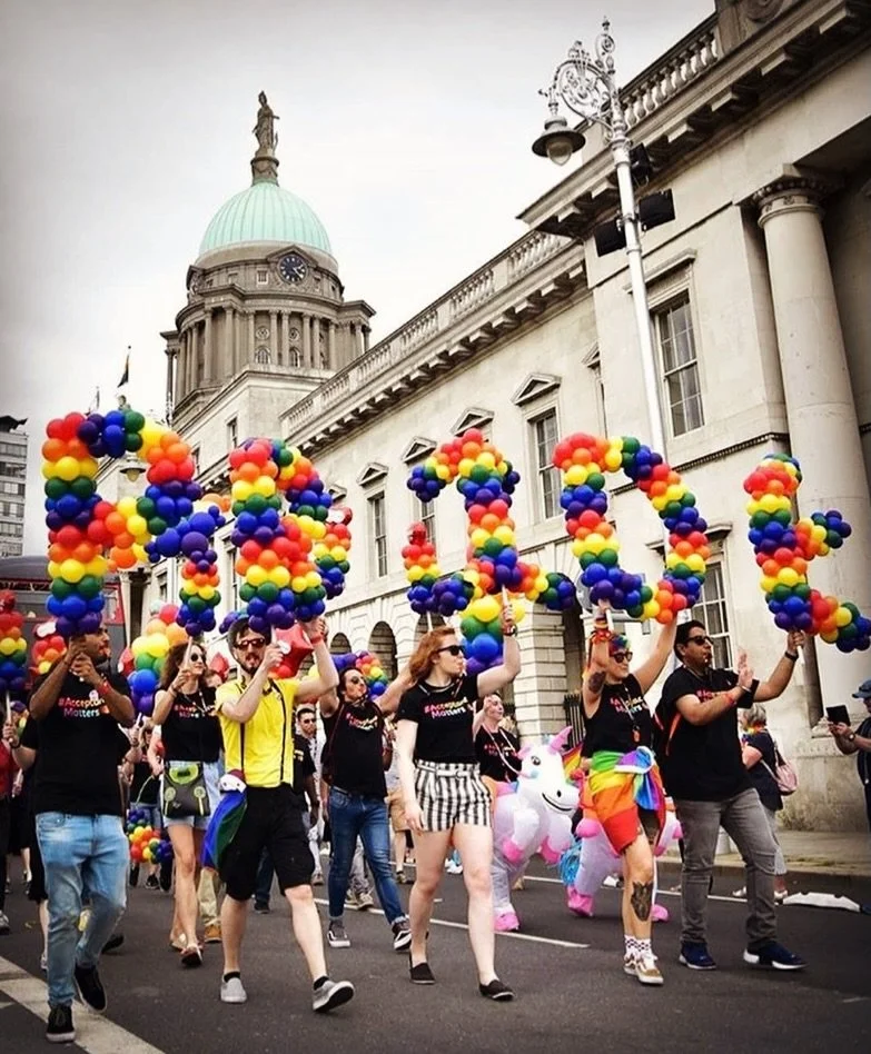 This photo is from a few years ago, marching through Dublin at Pride 🏳️&zwj;🌈 🇮🇪

And I&rsquo;ll be honest with you. As proud as I was to show up, something always felt a little off. Because a lot of that visibility was for the brand. For optics.