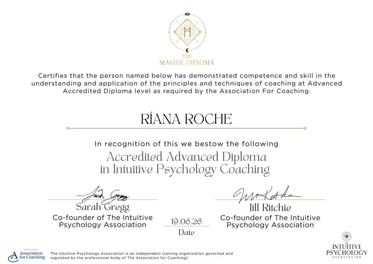 We did it. 🎉

Accredited Advanced Diploma in Intuitive Psychology Coaching. Officially certified. Genuinely emotional about it.

This one has been a long time coming. Twelve years in tech. Six years in therapy. One very chaotic leap of faith out of 