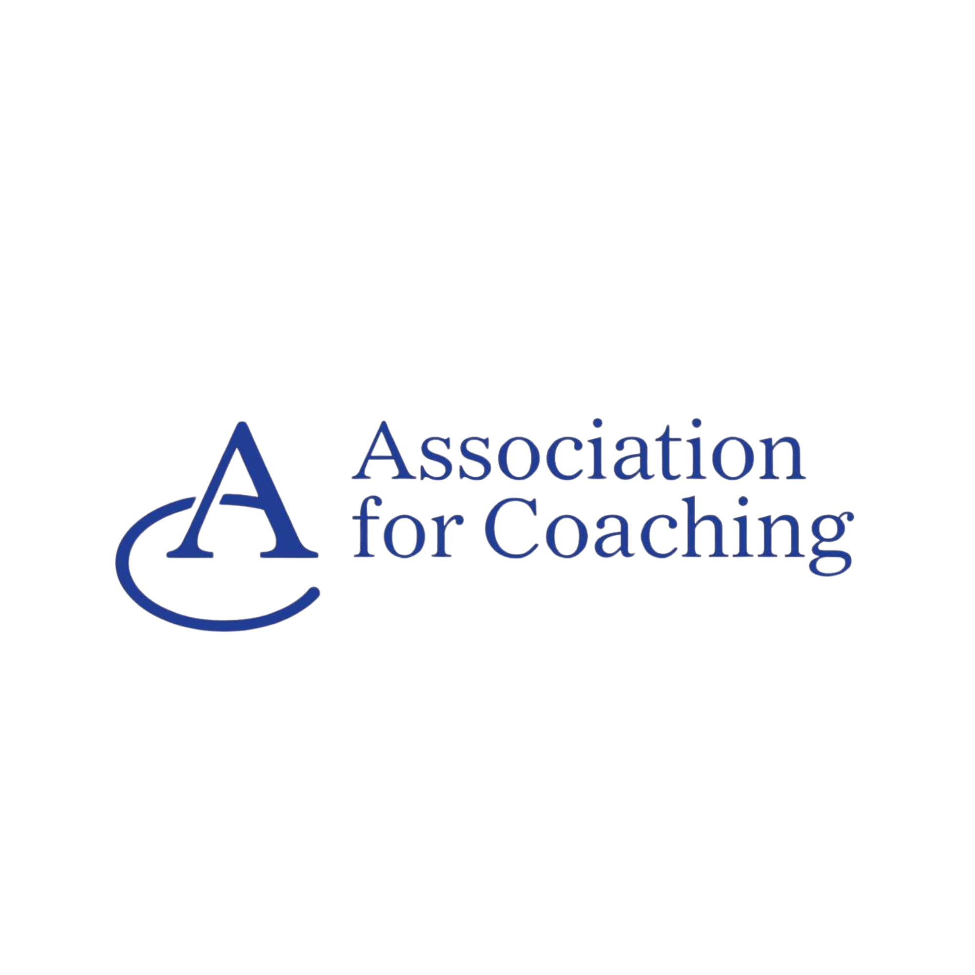 A logo for the Association for Coaching with a large letter A and a paintbrush icon in blue, and the words "Association for Coaching" in blue.