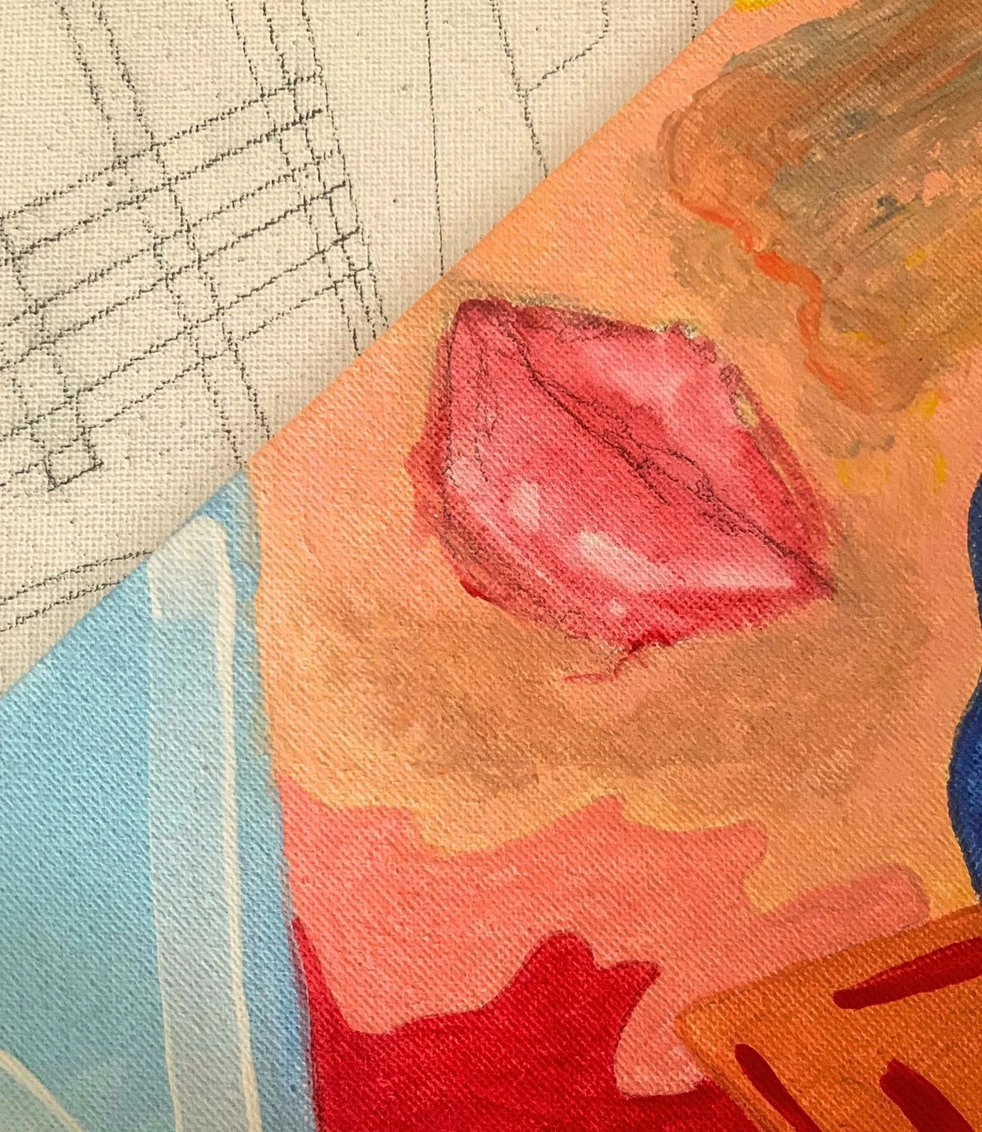 ✨Seek Peek✨ New work in progress #queerart #queerartist #workinprogress #painting #neurodiverse &lsquo;Labyrinth&rsquo; 2022 (front) &lsquo;Desire&rsquo; 2022 (back)