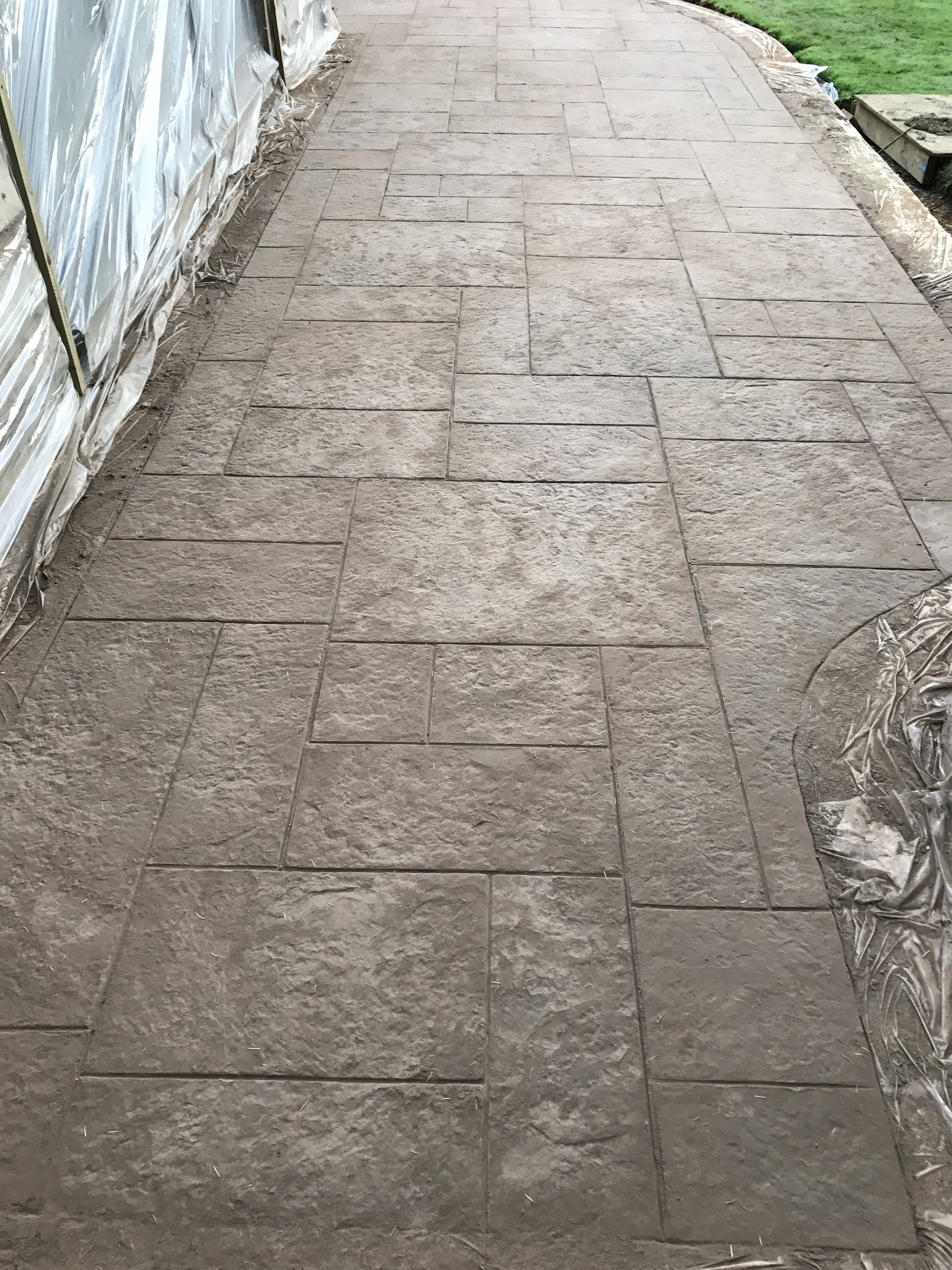 MAT- Farmhouse Stone. CSH- Slate Grey. RA- Charcoal. PRIOR TO SEALING.JPG