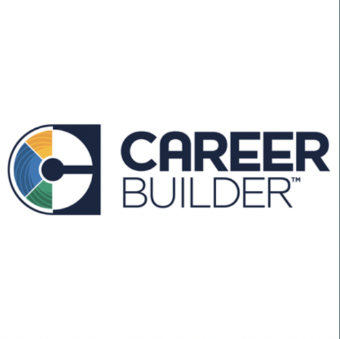 Logo for Career Builder featuring a stylized circular graphic and bold text.