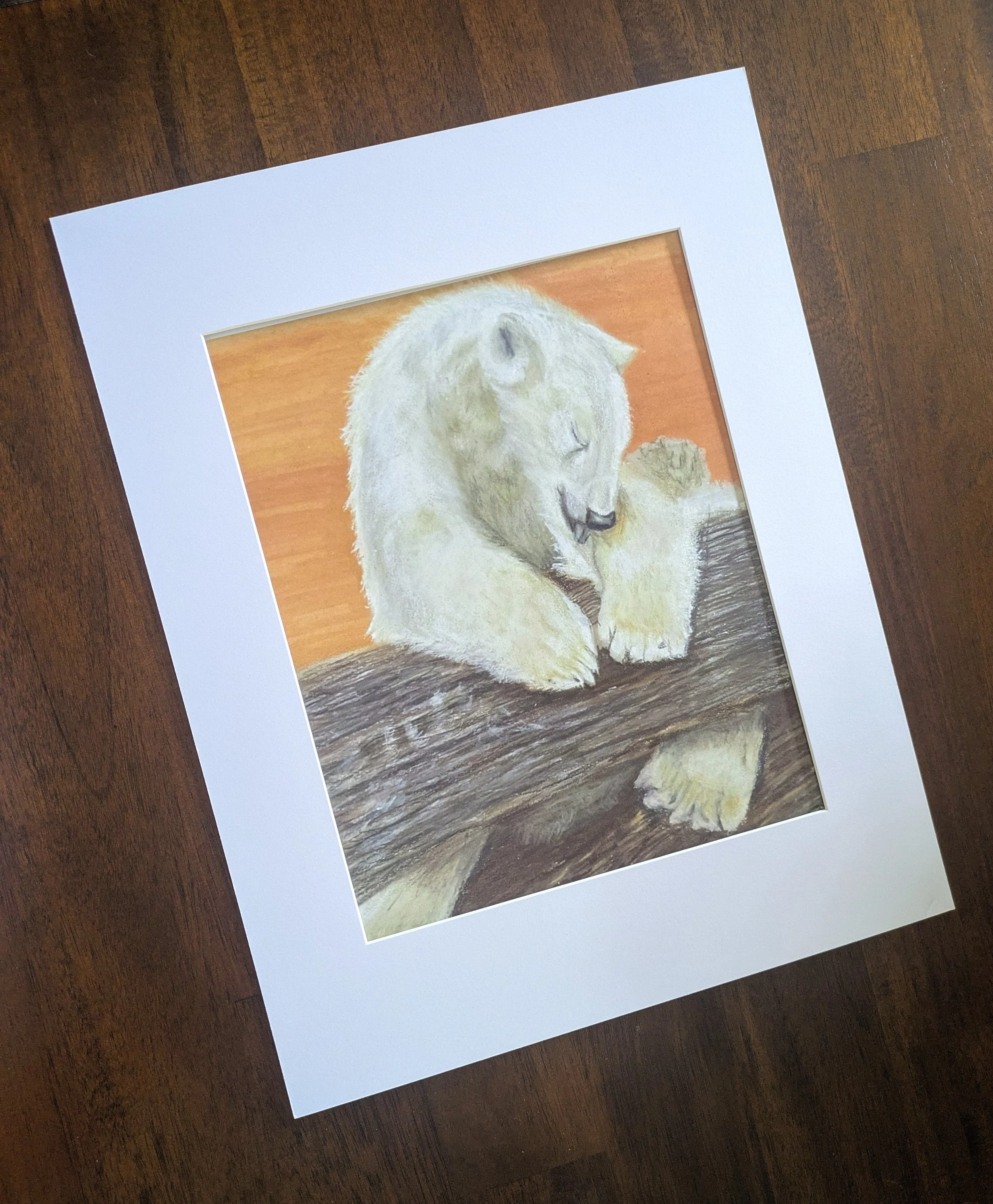 Sleepy Polar Bear Print