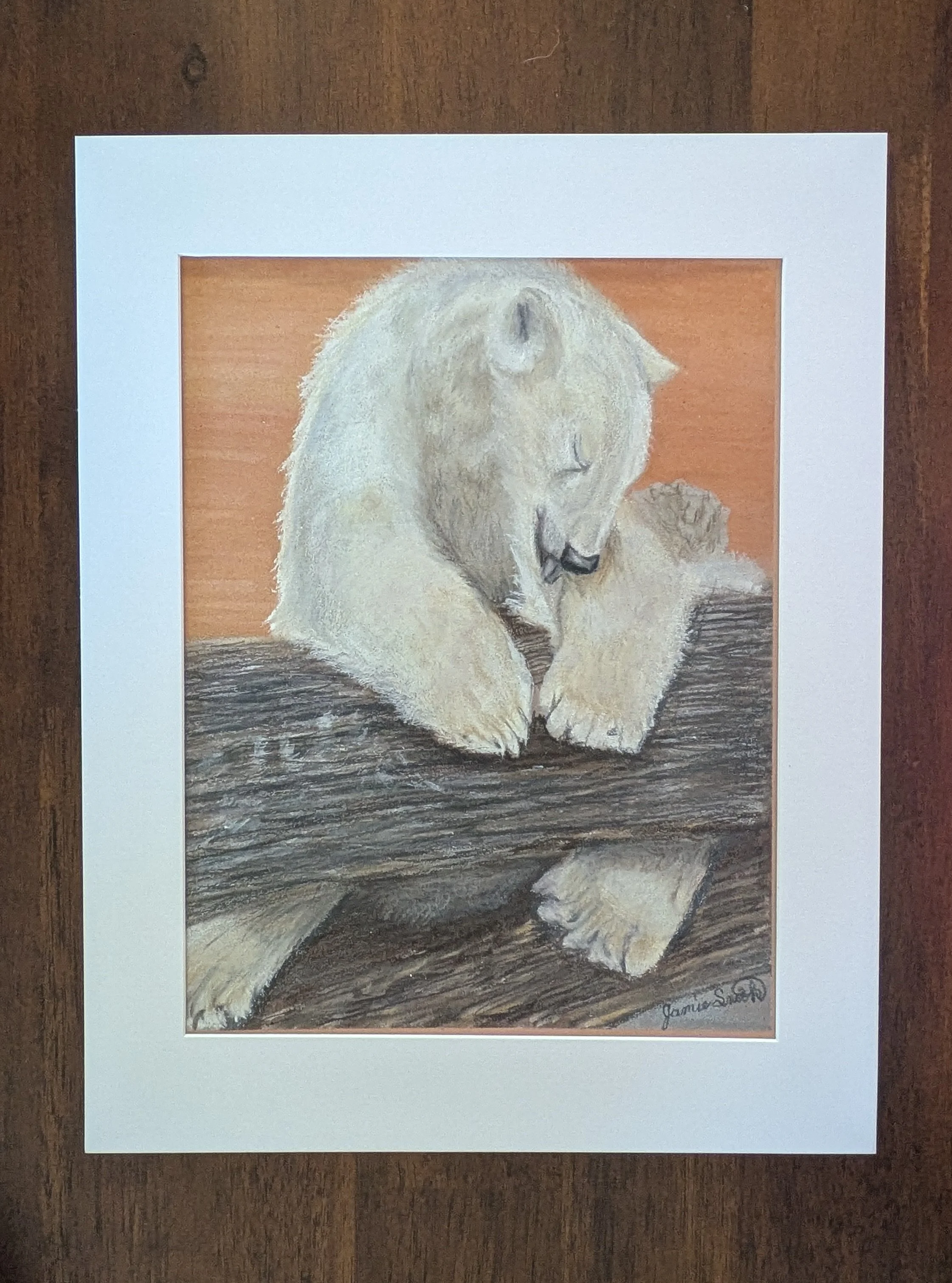Sleepy Polar Bear Original Artwork