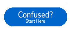 Blue button with white text that says 'Confused? Start Here'.