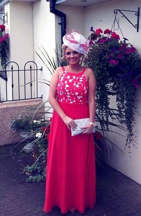 Day at the Races - dressed and ready to attend the races wearing John Paul Millinery.