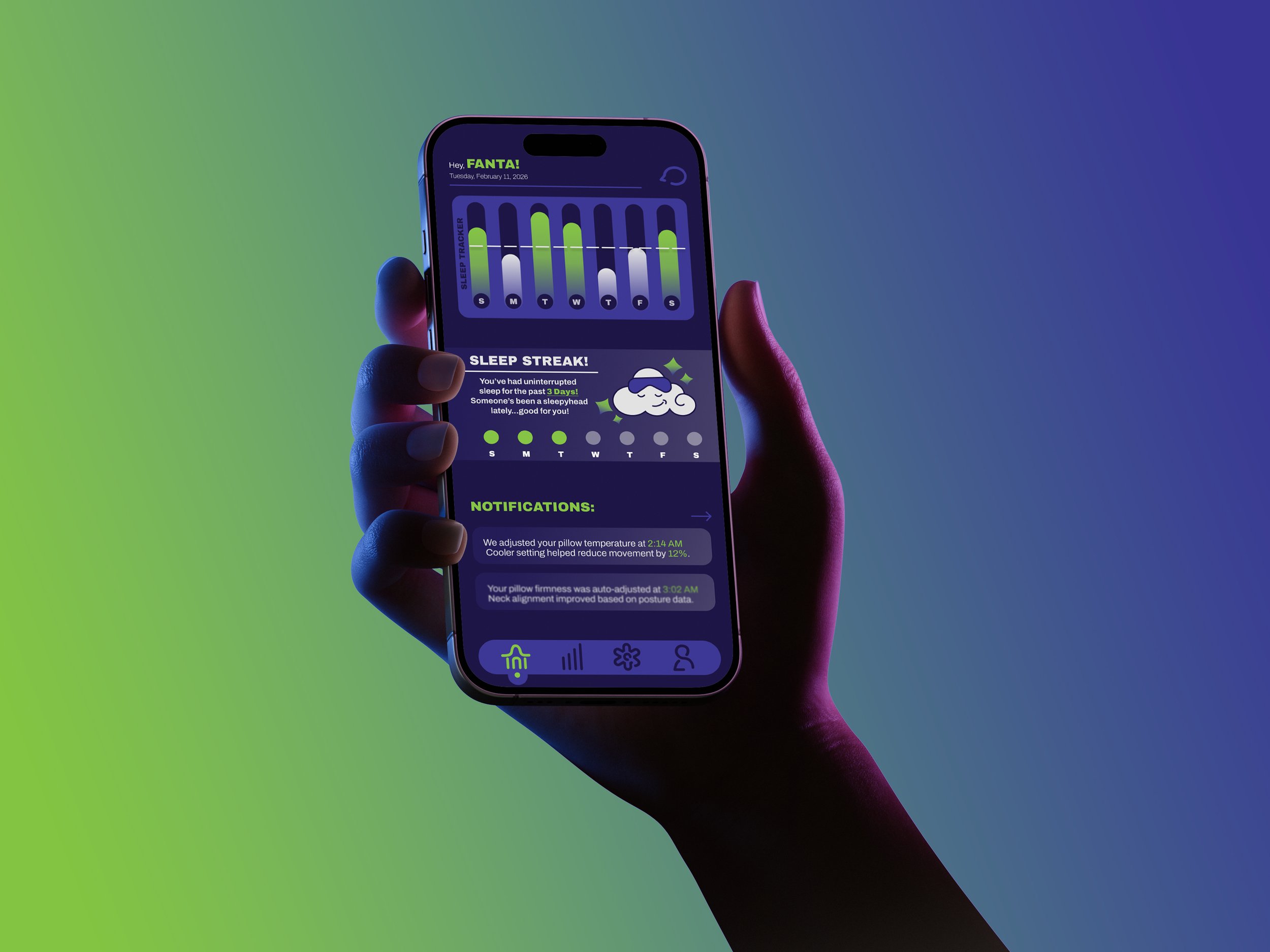 CTRL-Z's: Smart Pillow App Design