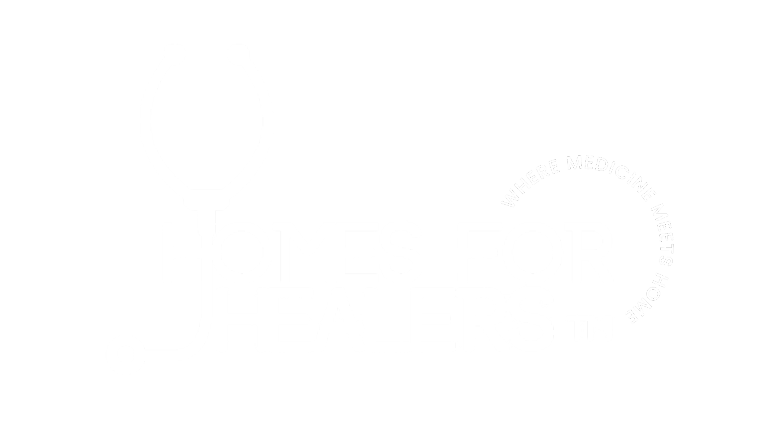 A logo with a stethoscope and the words "Homes for Heroes" and a circular text "Where Medicine Meets Home".