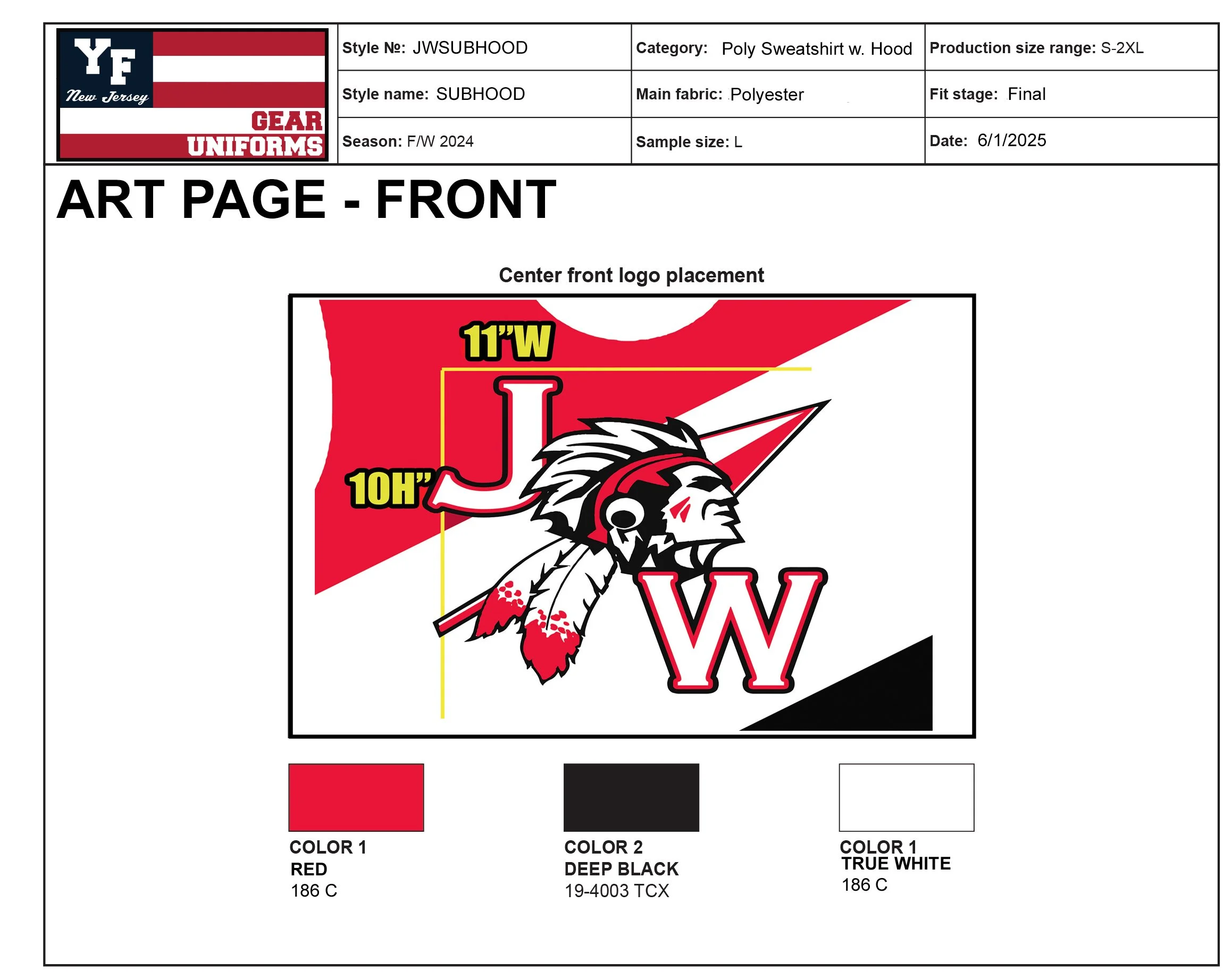 JW Hooded Sweatshirt - Art Page 1