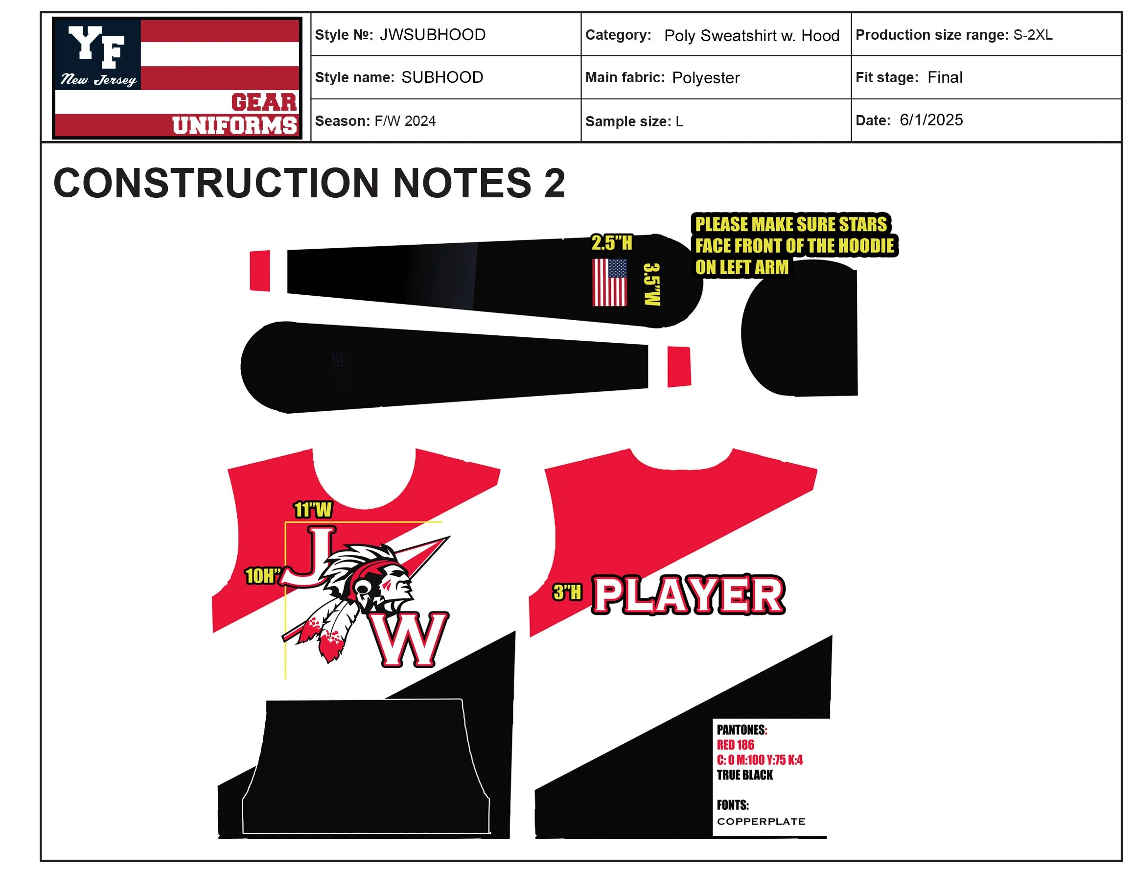 JW Hooded Sweatshirt - Construction 2