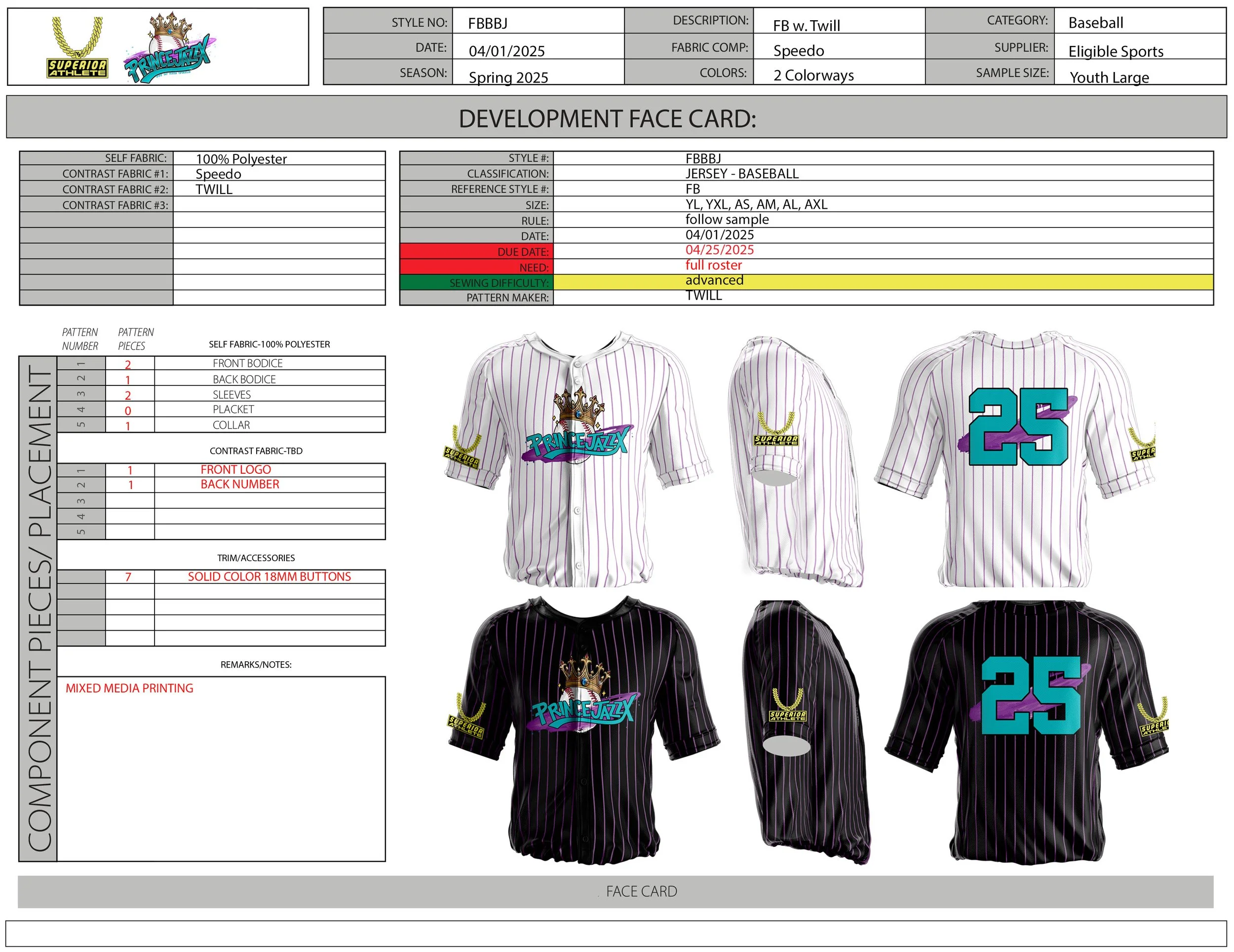 PJX Tech Pack - Face Card
