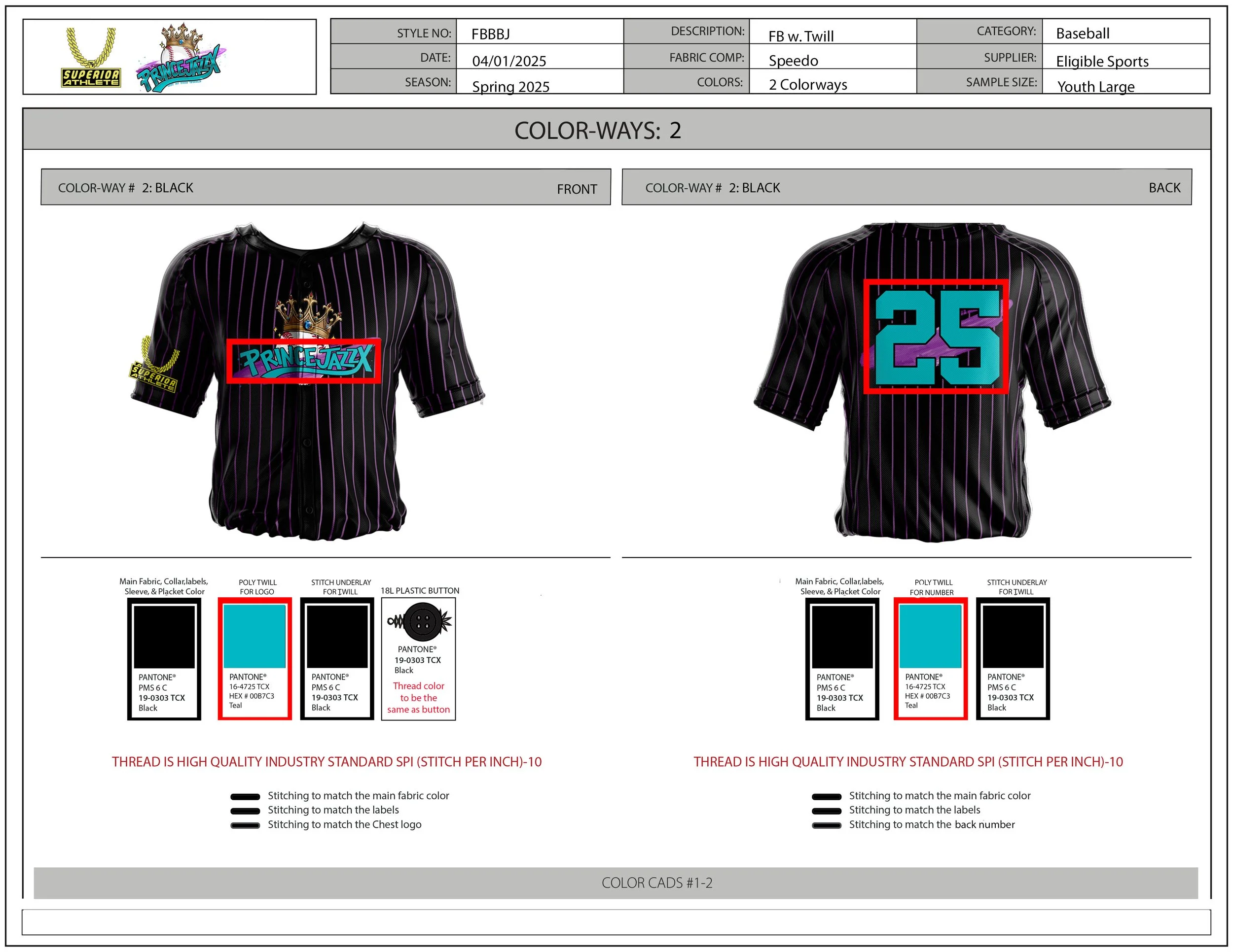 PJX Tech Pack - Colorways 2