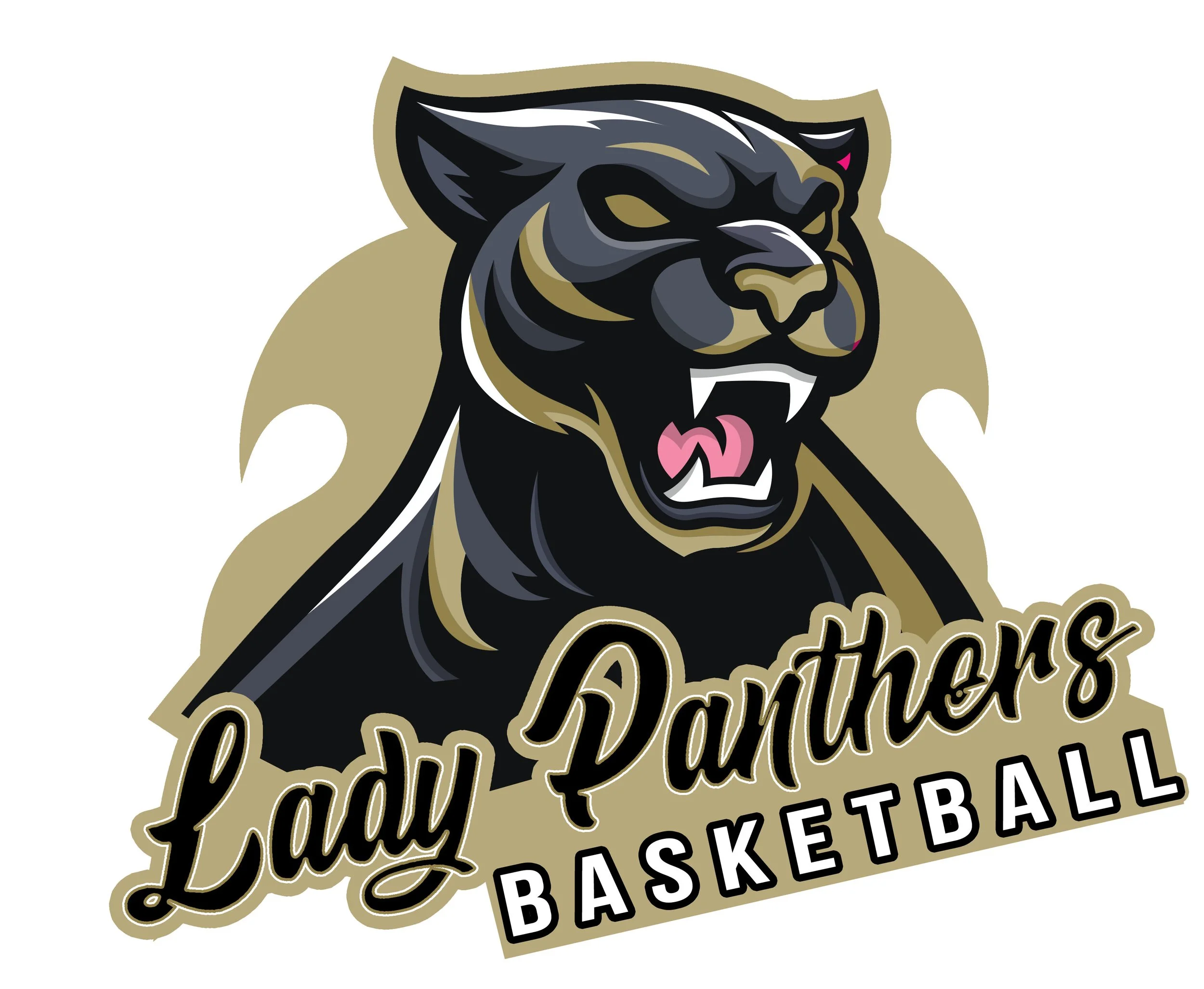 Lady Panthers Basketball Logo