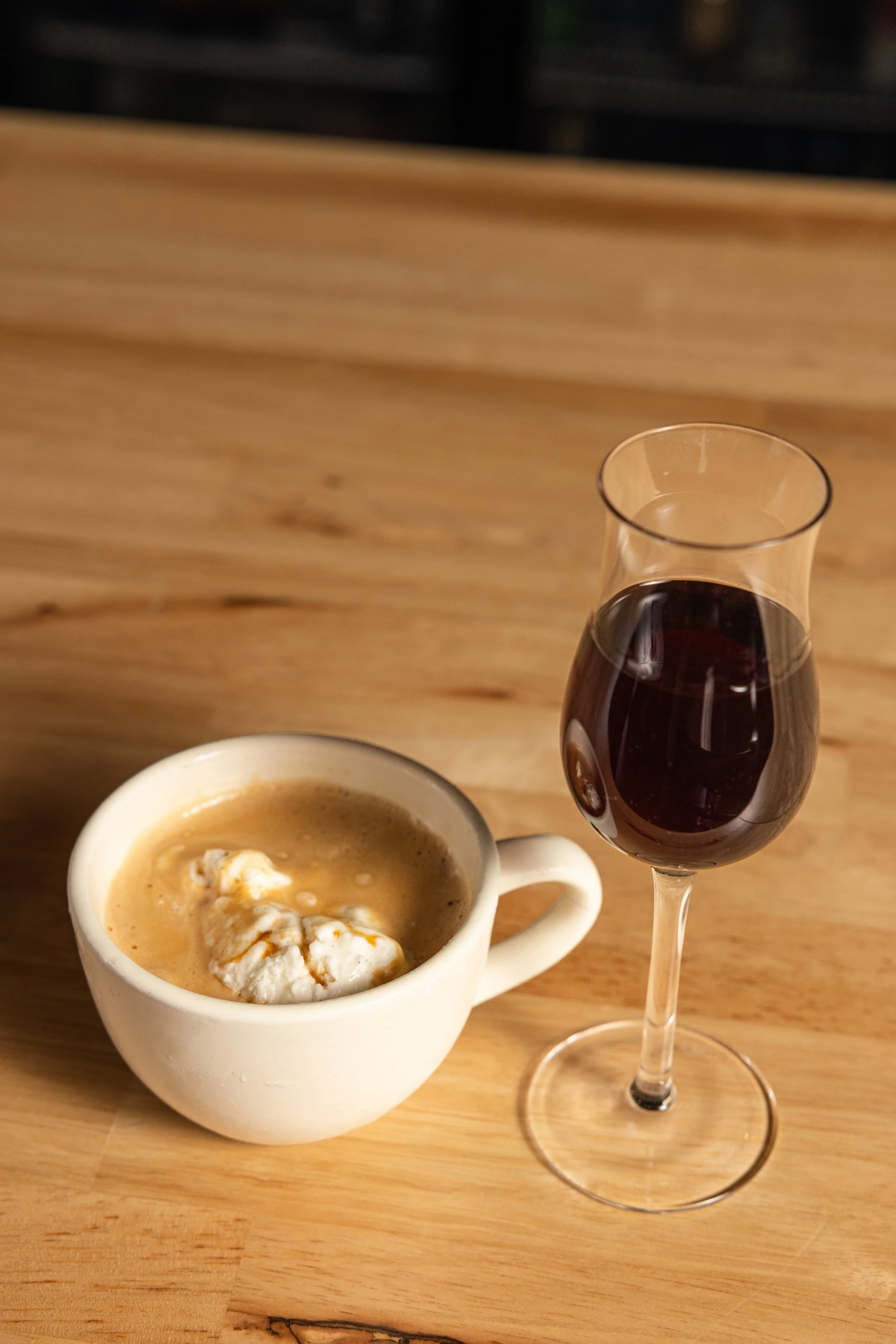 AFFOGATO
Vanilla gelato with fresh espresso (v, gf) · Italy