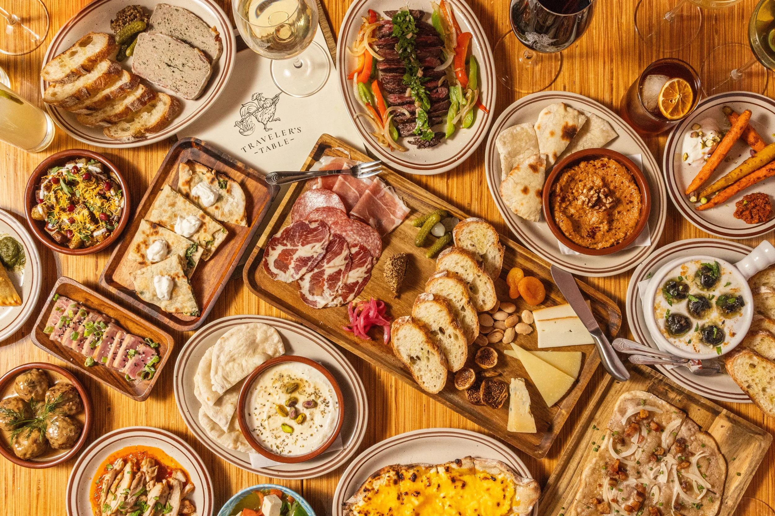 Traveler's Table Food Spread