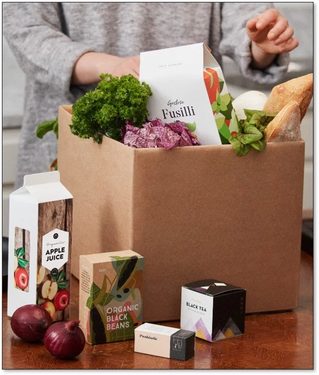 Sustainable packaging with organic food