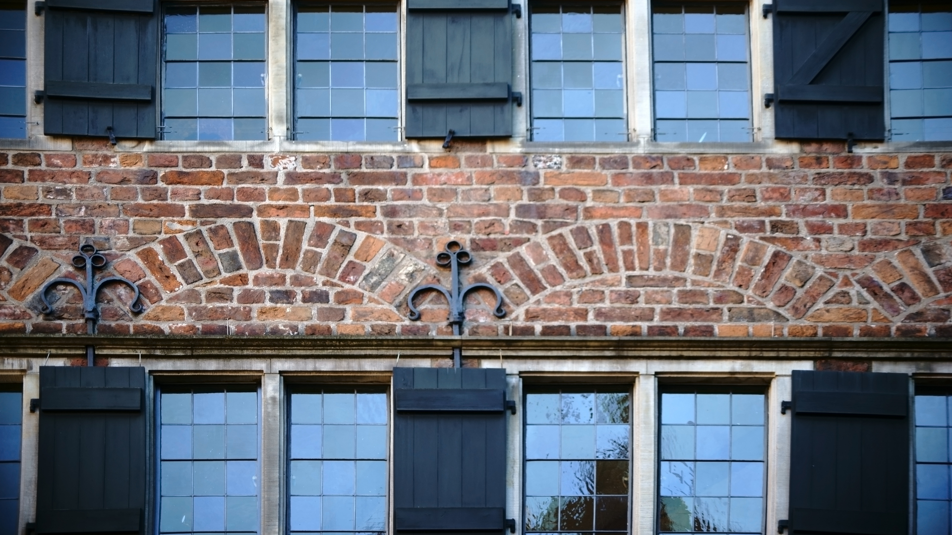 brick facade and windows