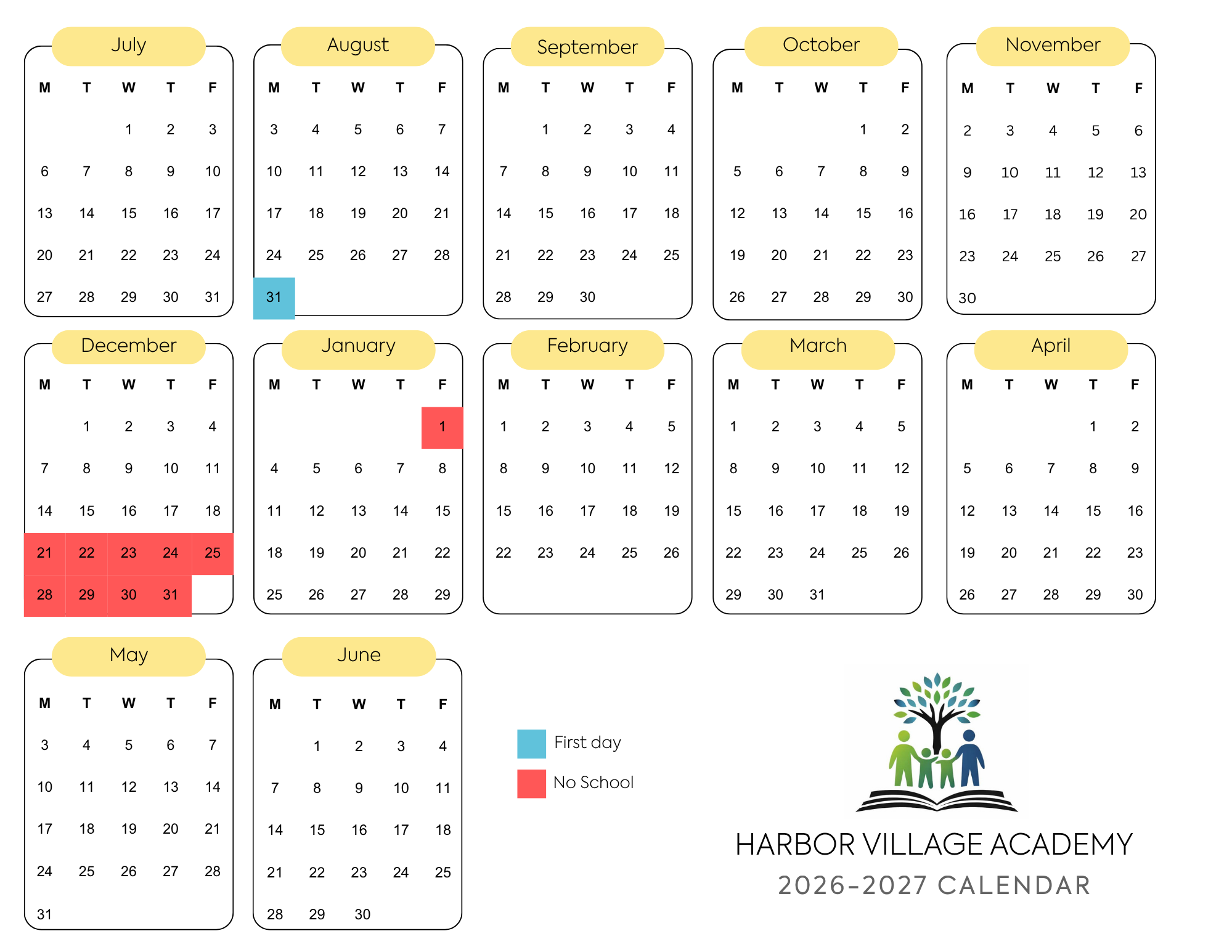 School Calendar 26-27