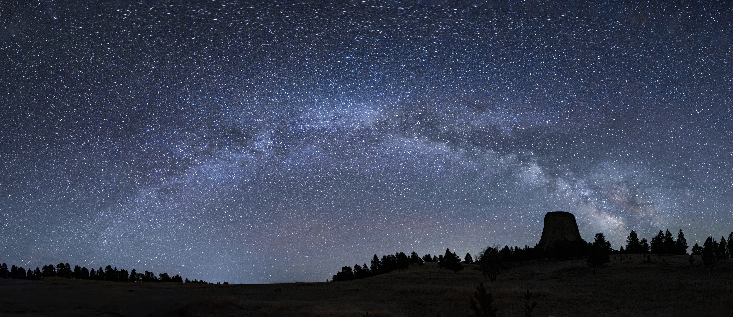 Milky Way over Devil's Tower