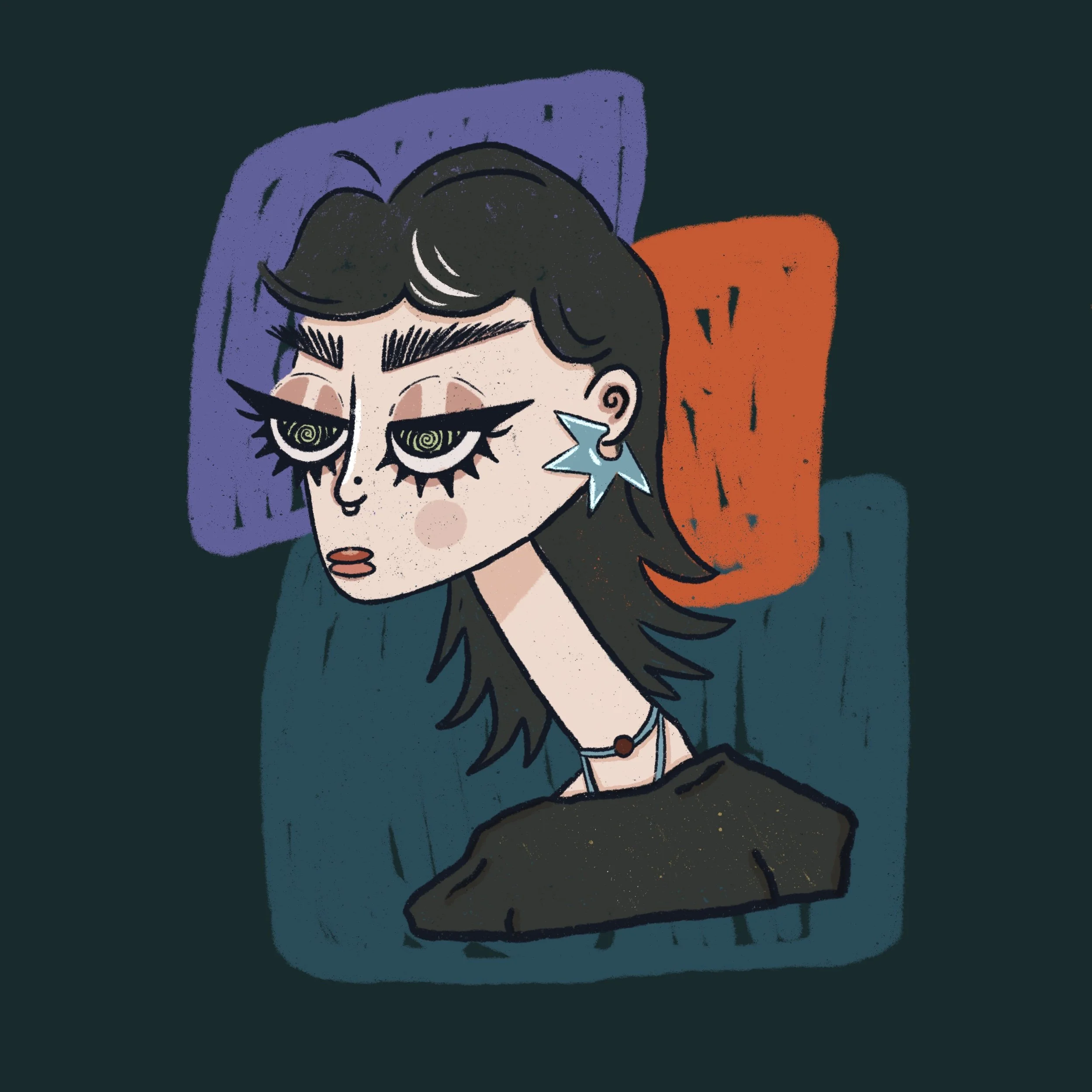 Exhausted, 2023
Digital, Procreate
8 x 8 inches
